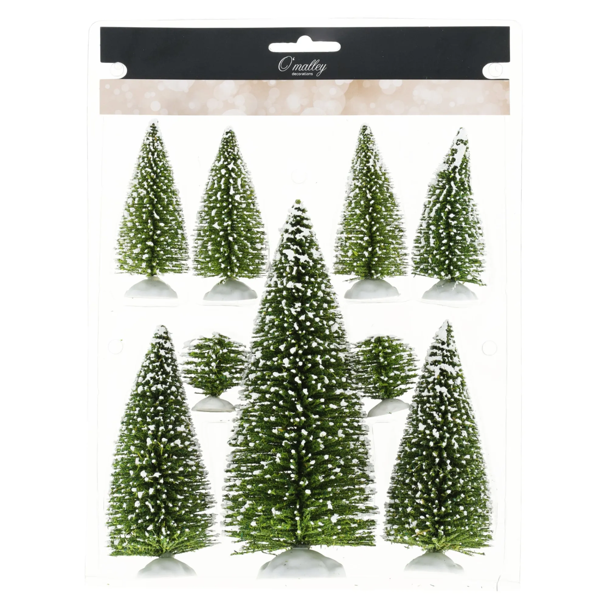 O'malley Kerstdorp>Kerstboomset 9-delig groen