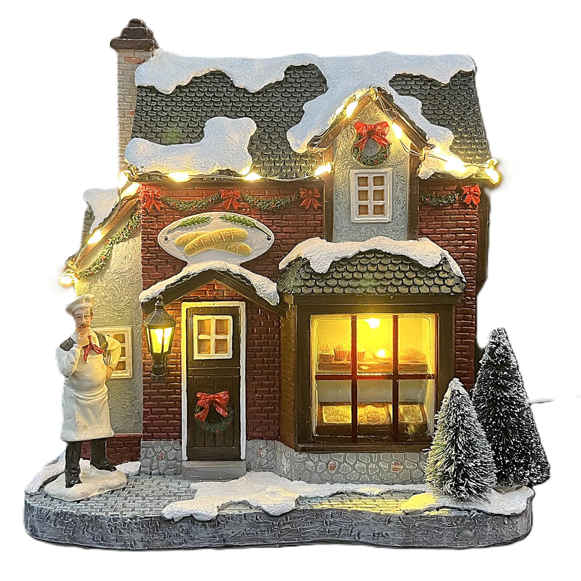 Kerstdorp>Kerstdorp bakkerij 17x11x18cm