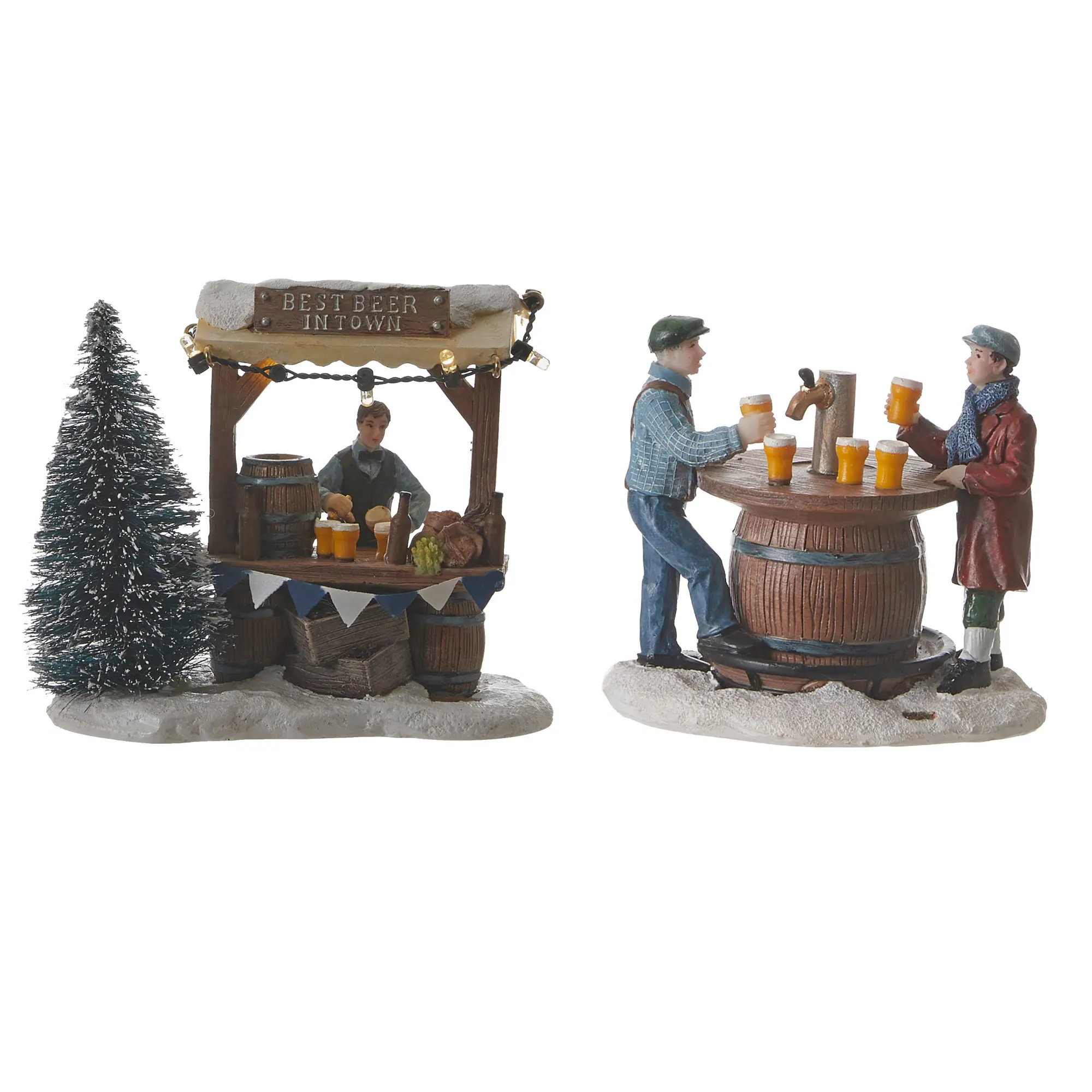 Luville Kerstdorp>Kerstdorp Bierkraam 12x8x10cm