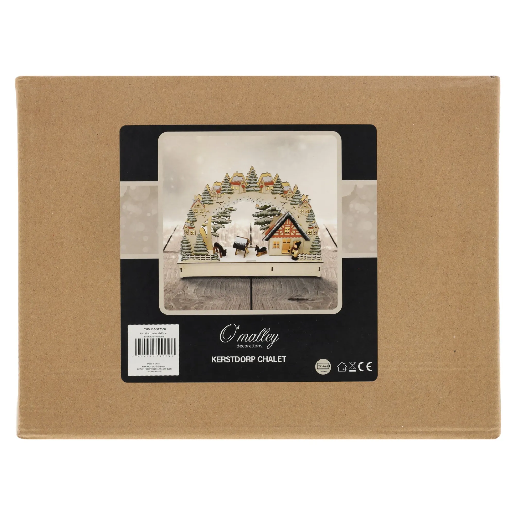 O'malley Kerstdorp>Kerstdorp chalet 30 x 23 cm