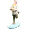 Kerstdorp>Kerstdorp schaatster beige