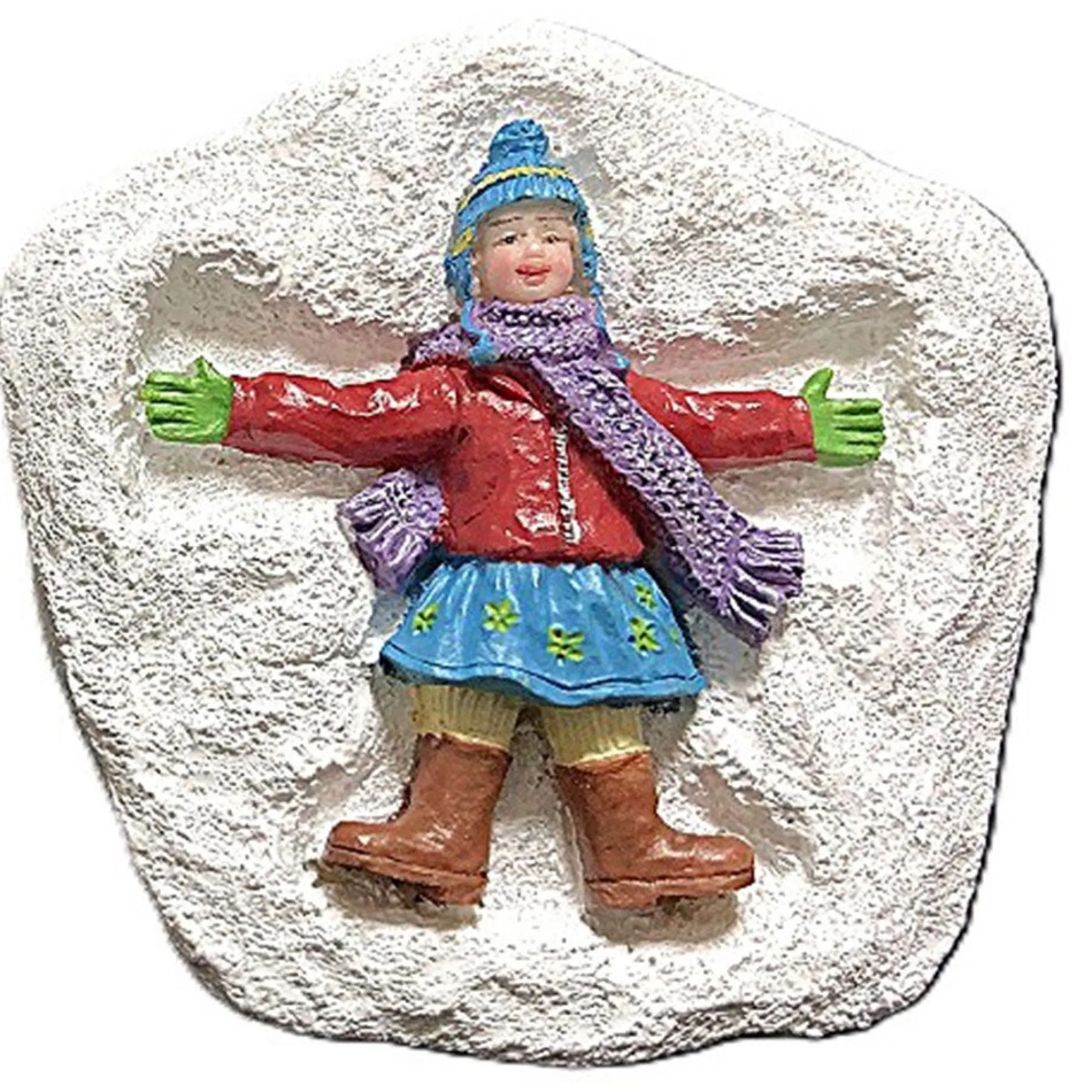 Kerstdorp>Kerstdorp sneeuwengel meisje 6cm