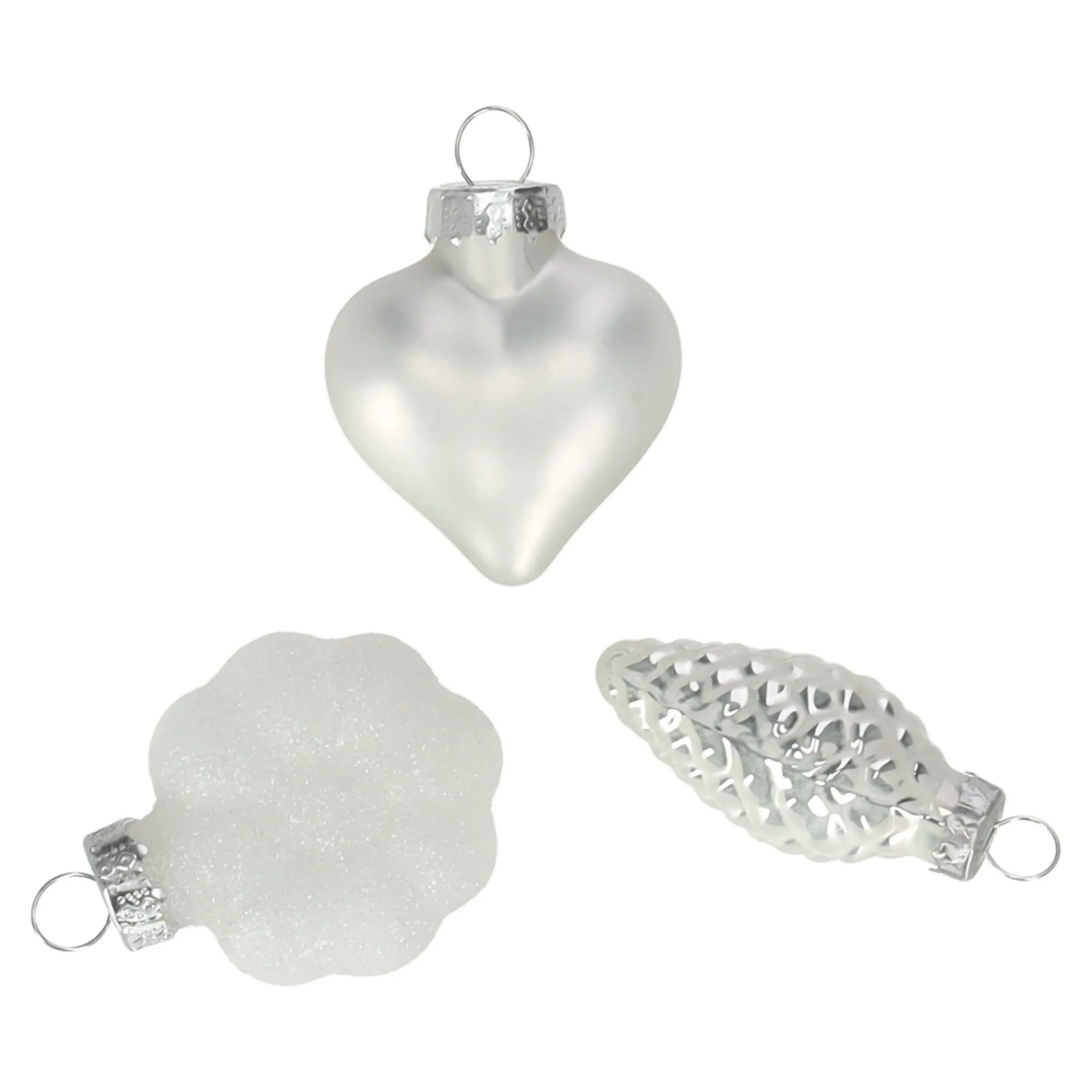 O'malley Kerstdecoratie|Kerstballen>Kersthanger mix 12st. wit