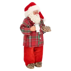 Kerstdecoratie>Kerstman 28 cm pyjama