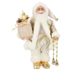 O'malley Kerstdecoratie>Kerstman 30cm luxe goud