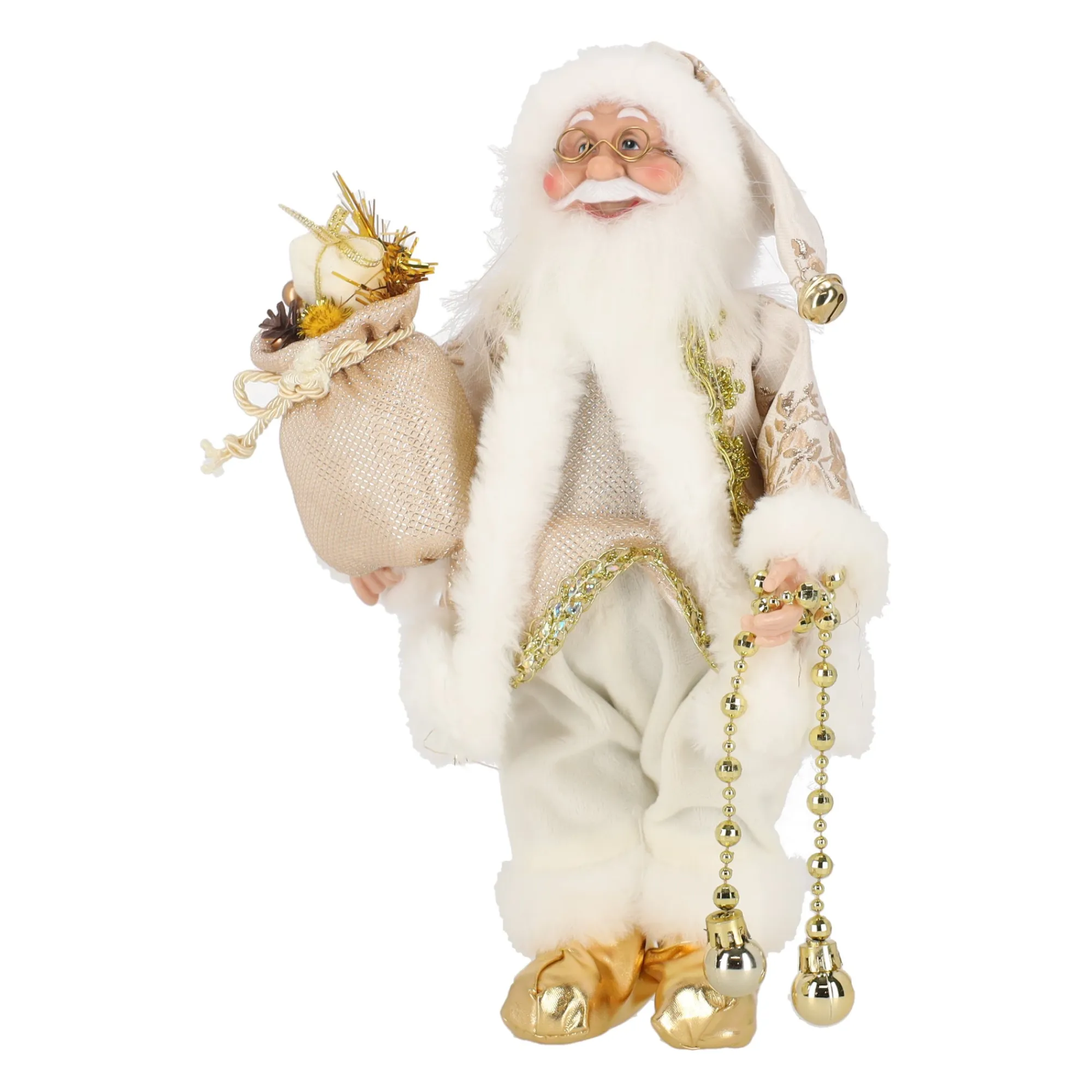 O'malley Kerstdecoratie>Kerstman 30cm luxe goud
