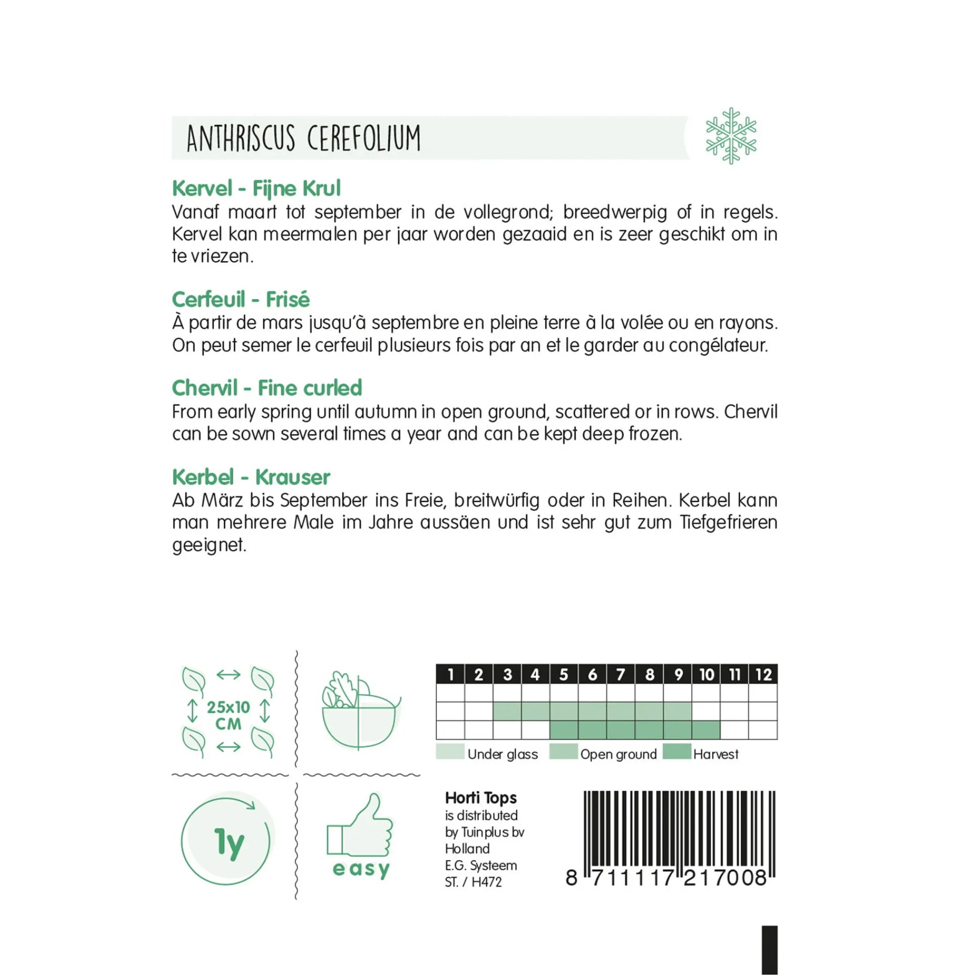 Horti Tops Moestuin>Kervel fijne krul