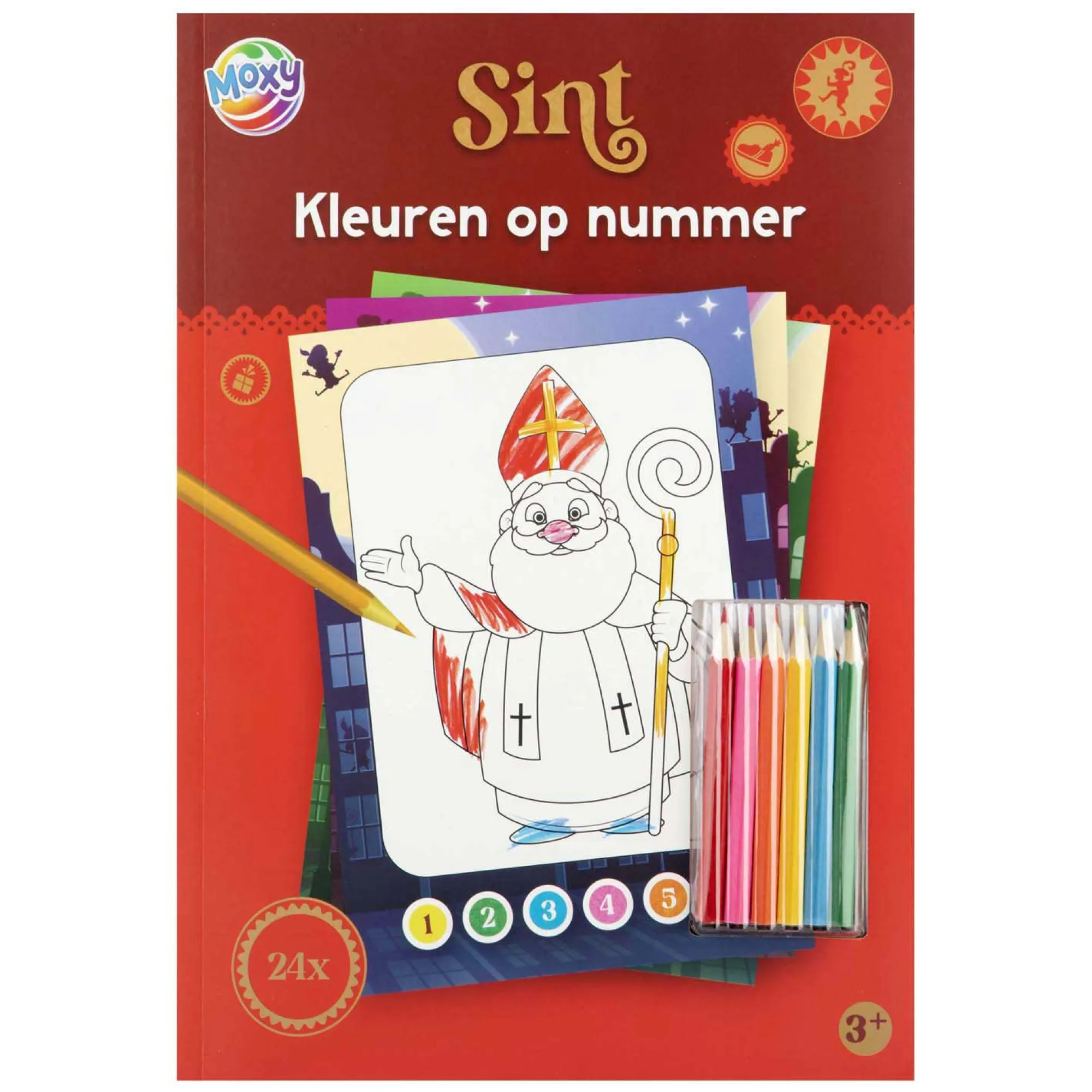 Creative Craft Group Kerstdecoratie>Kleuren op nummer Sint