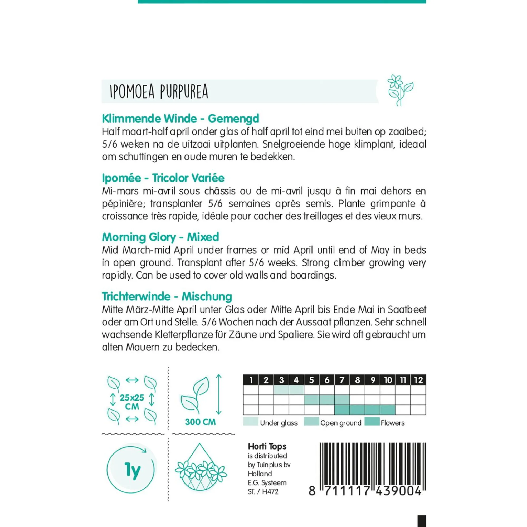 Horti Tops Moestuin>Klimmende winde Mix