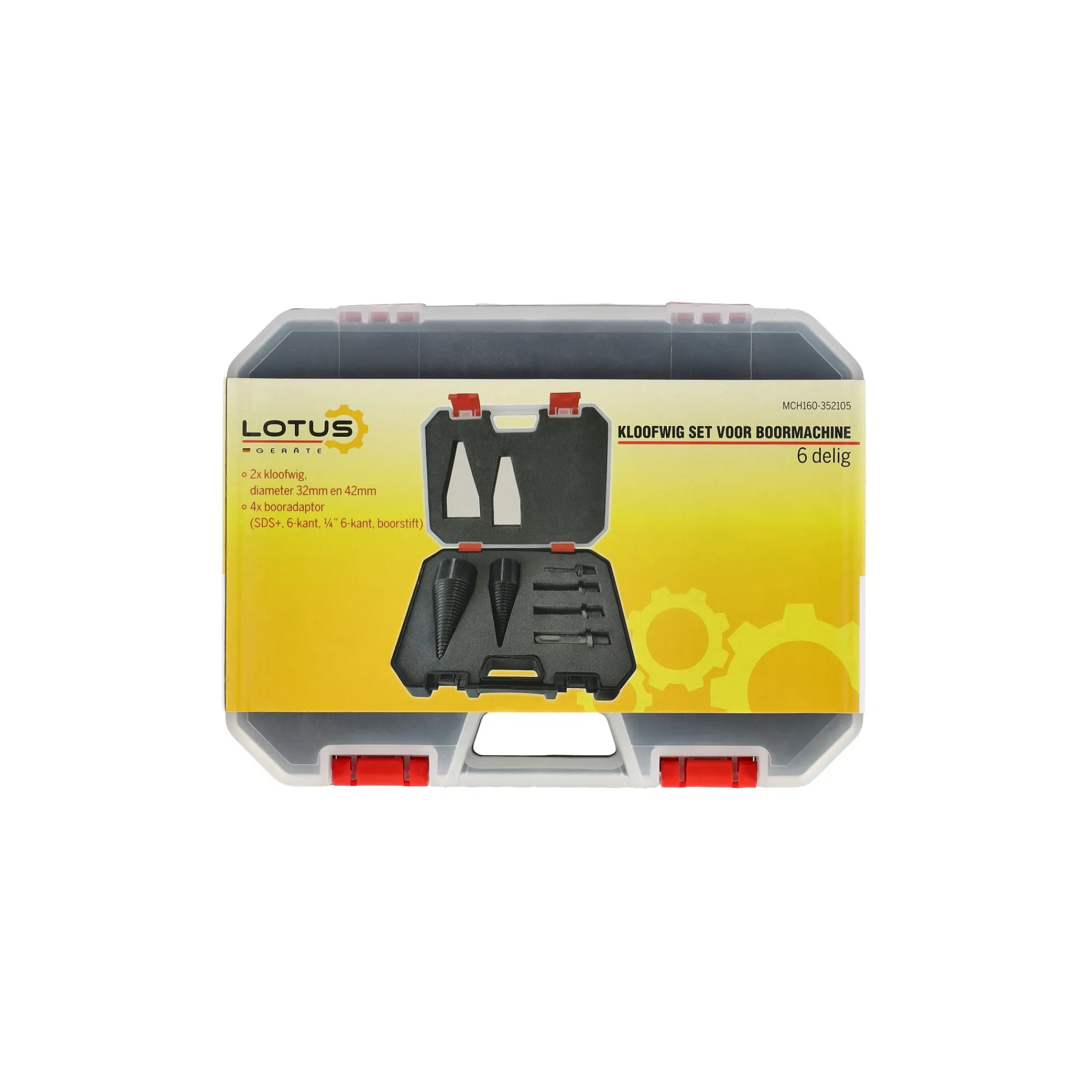 Lotus Elektrisch Gereedschap>Kloofwig-set boormachine met koffer 6-delig