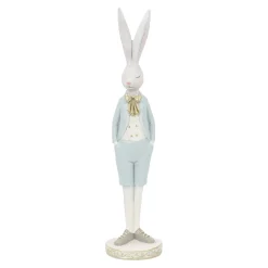 O'malley Pasen|Woondecoratie>Konijn staand blauw 29 cm