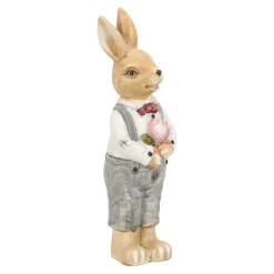 Van Cranenbroek Pasen>Konijn staand bloem grijs 20cm