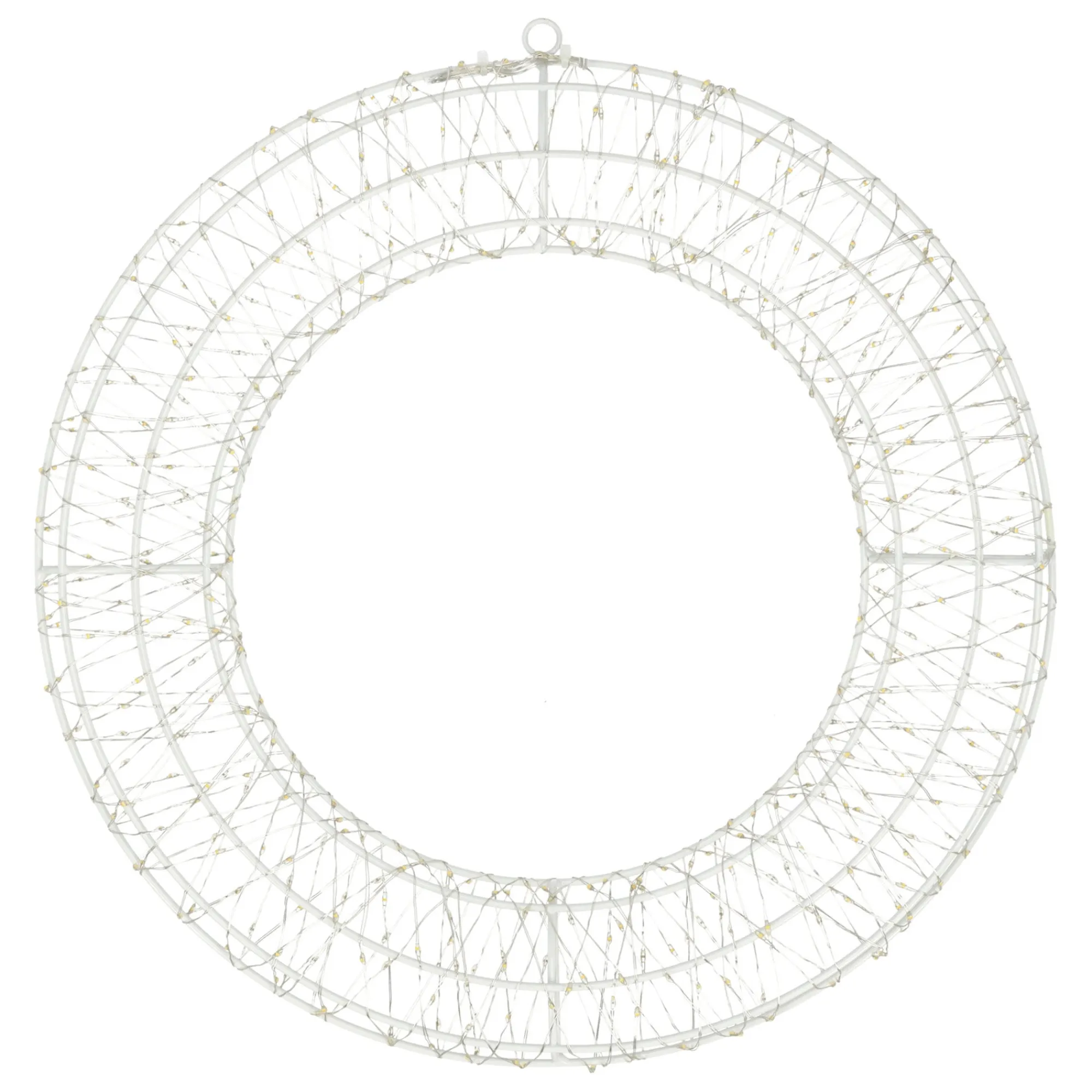 O'malley Kerstdecoratie|Kerstverlichting>Krans draad plat 38cm 480LED-ww