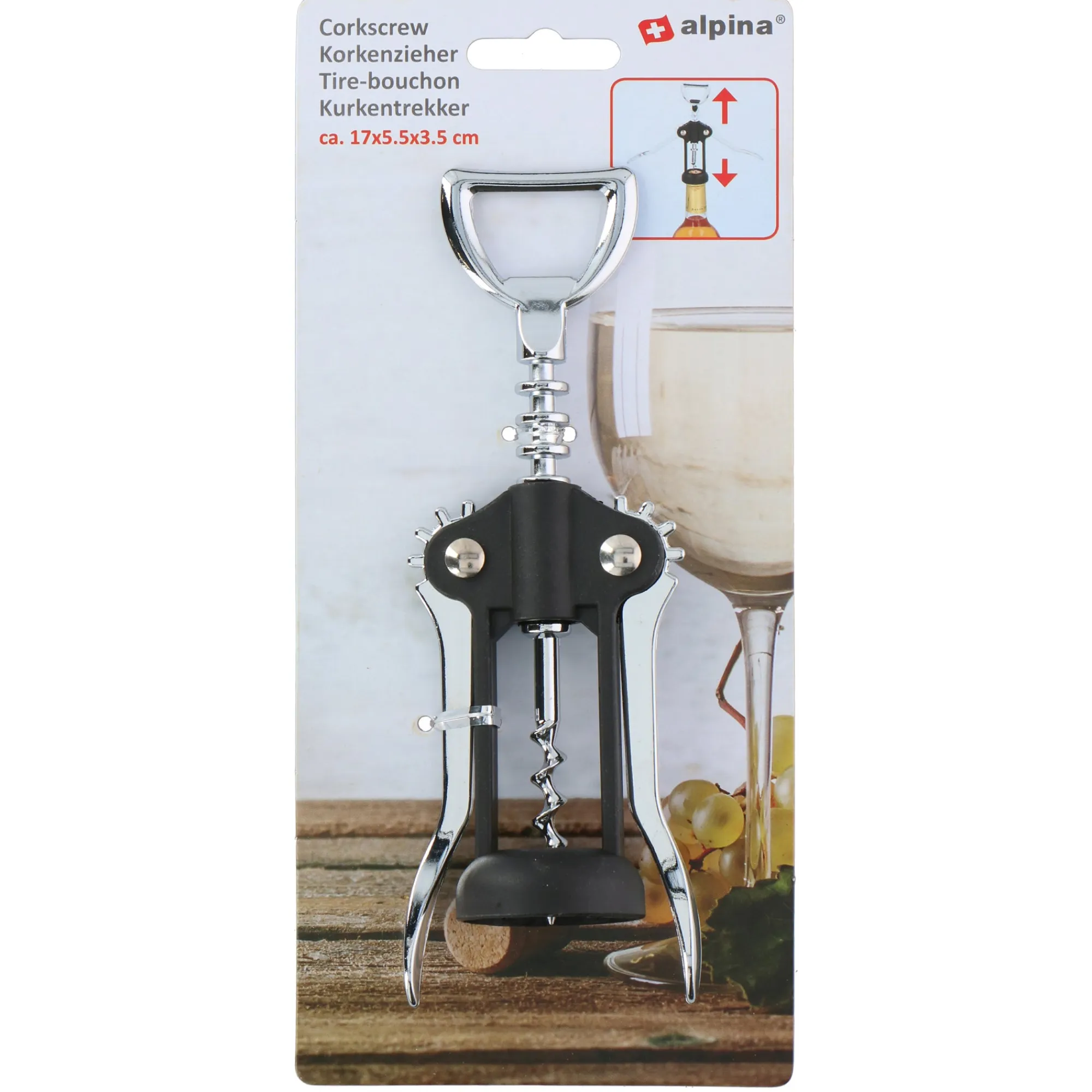 Alpina Koken & Tafelen>Kurkentrekker 17 x 5,5 x 3,5 cm