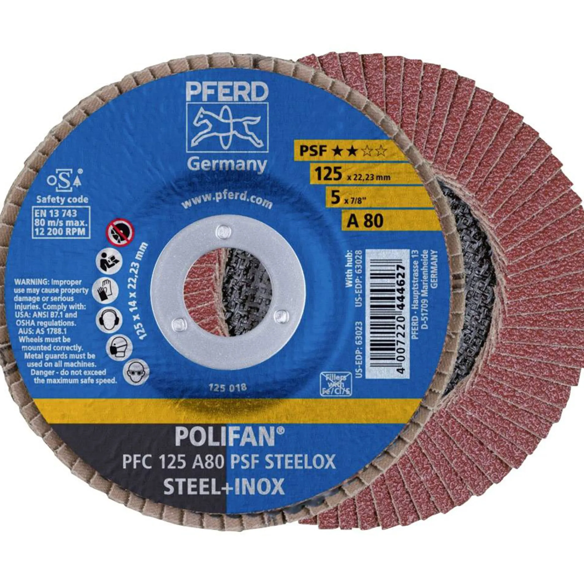 Pferd Toebehoren Elektrisch Gereedschap>Lamellenschijf 80 PFC-125 A 80 PSF