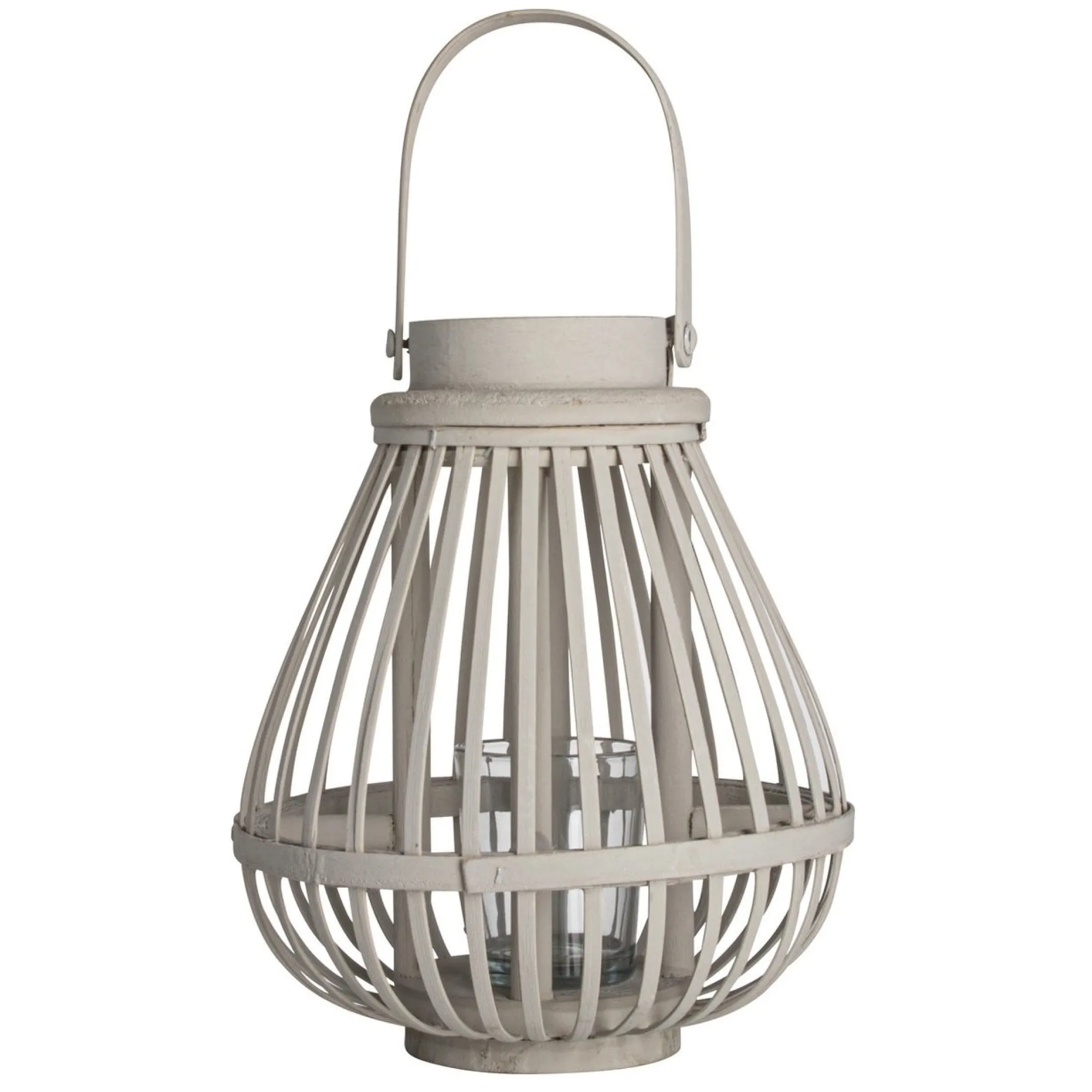 Gusta Woondecoratie>Lantaarn bamboe 22 cm Taupe
