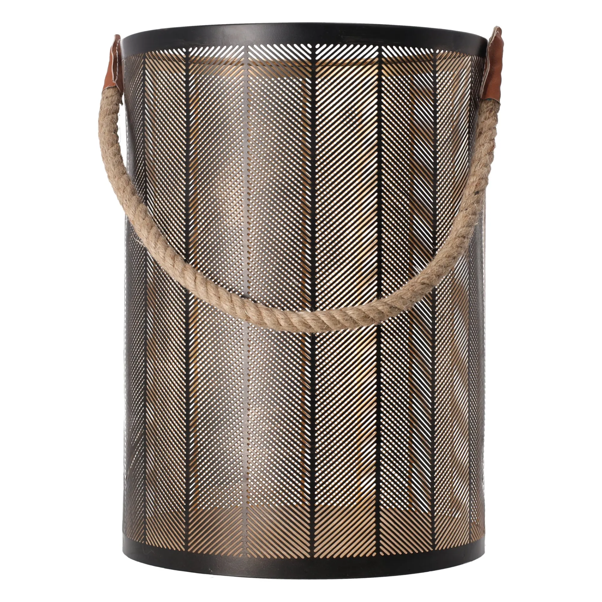 O'malley Woondecoratie>Lantaarn Garlan zwart goud 25 x 35 cm
