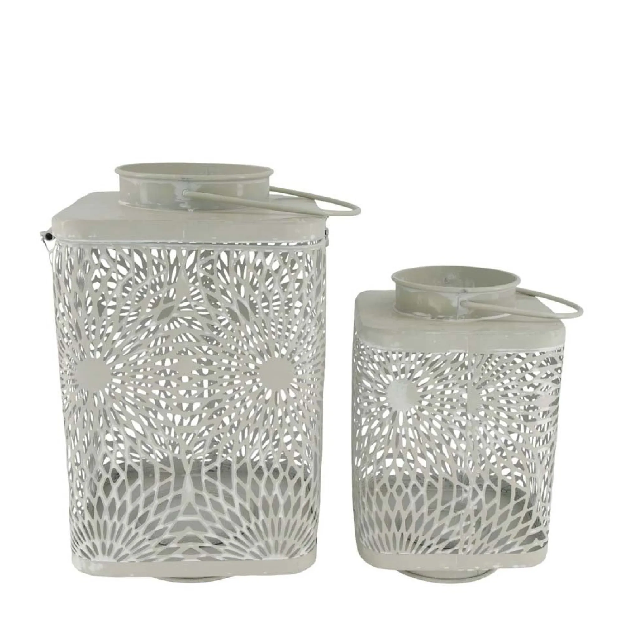 Natural Collections Woondecoratie>Lantaarn metaal grijs 19 x 19 x 33 cm