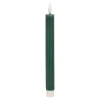 O'malley Kaarsen>LED dinerkaars ribbel donker groen 25 cm