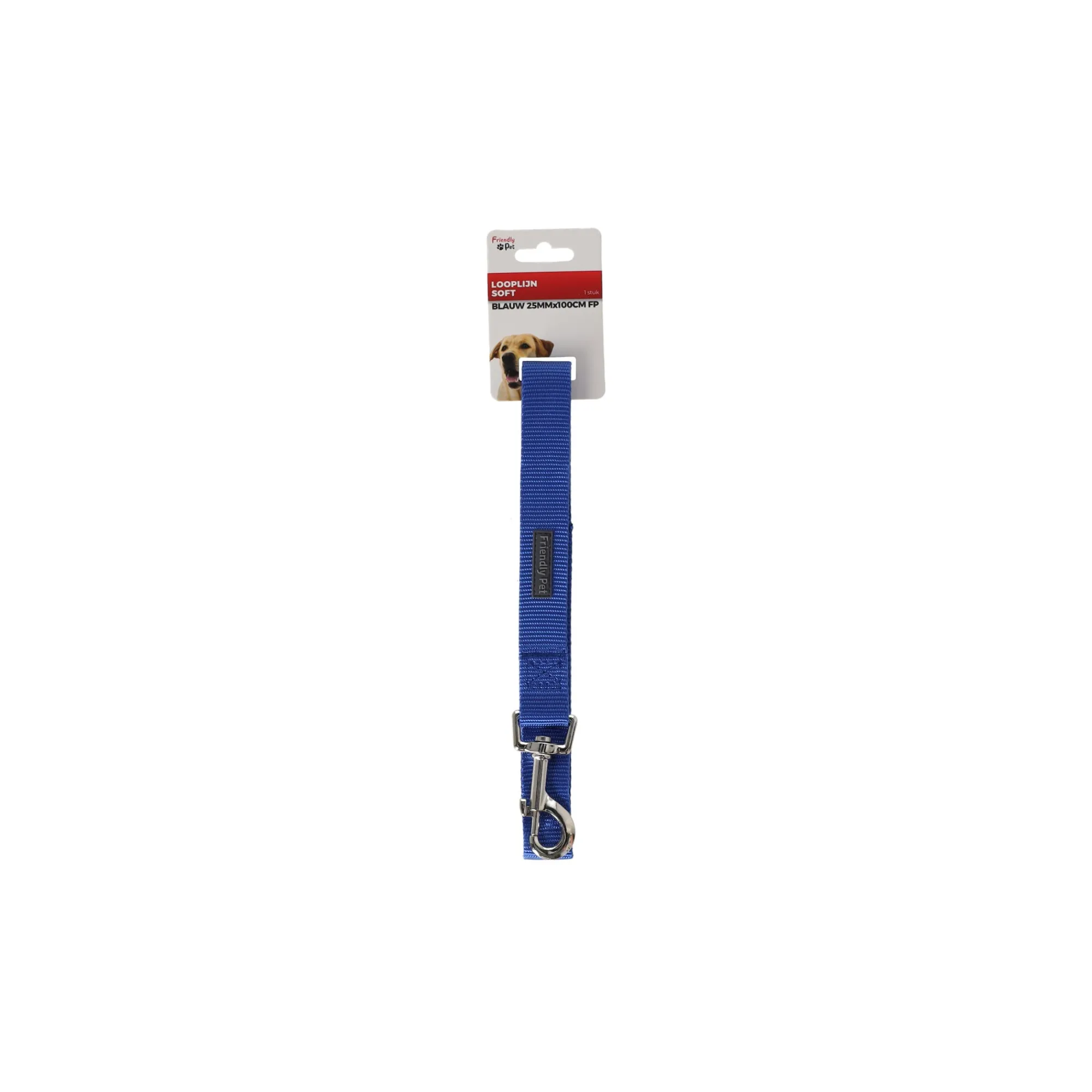 Friendly Pet Hondenriem>Looplijn soft blauw 25mmx100cm FP