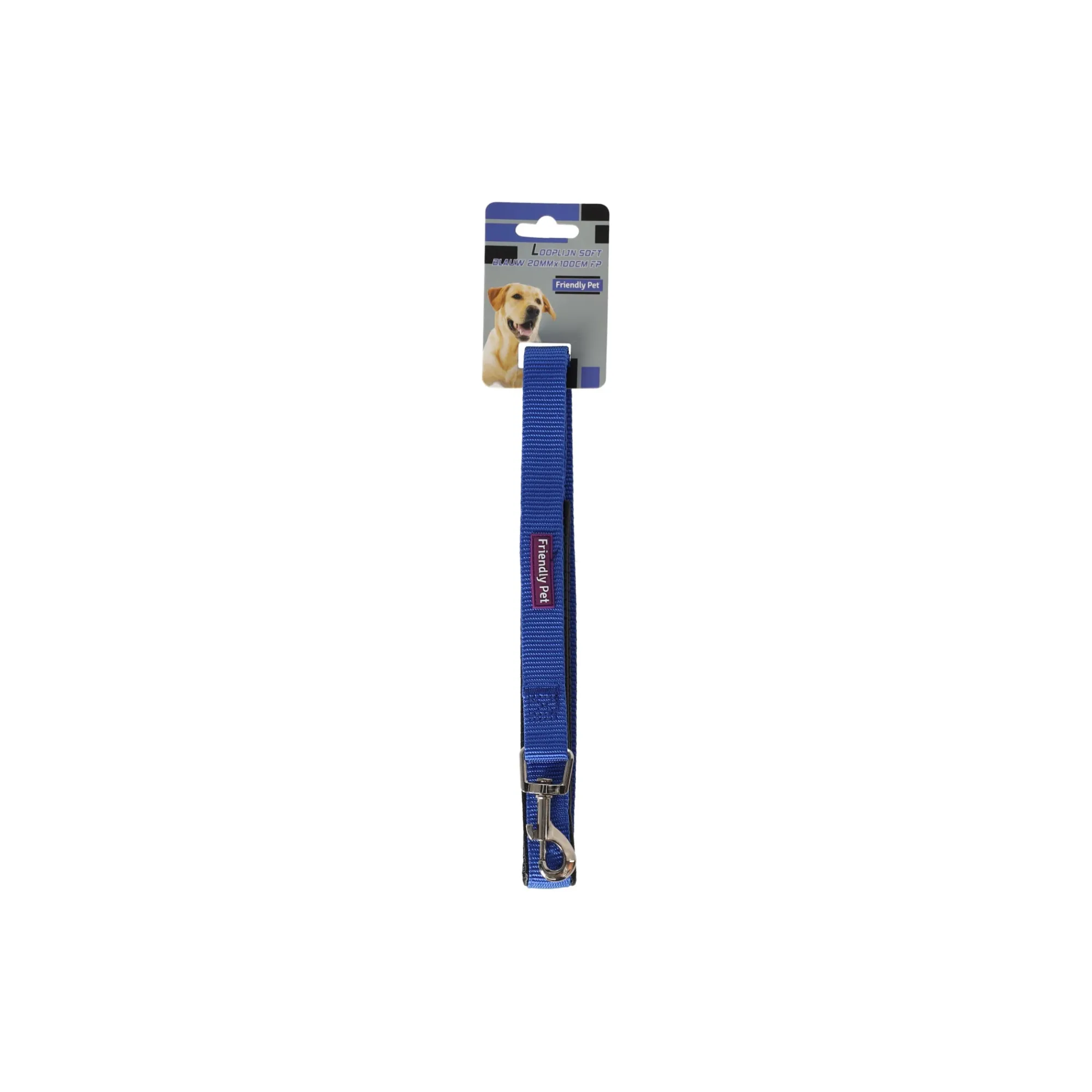 Friendly Pet Hondenriem>Looplijn soft blauw 20mmx100cm FP