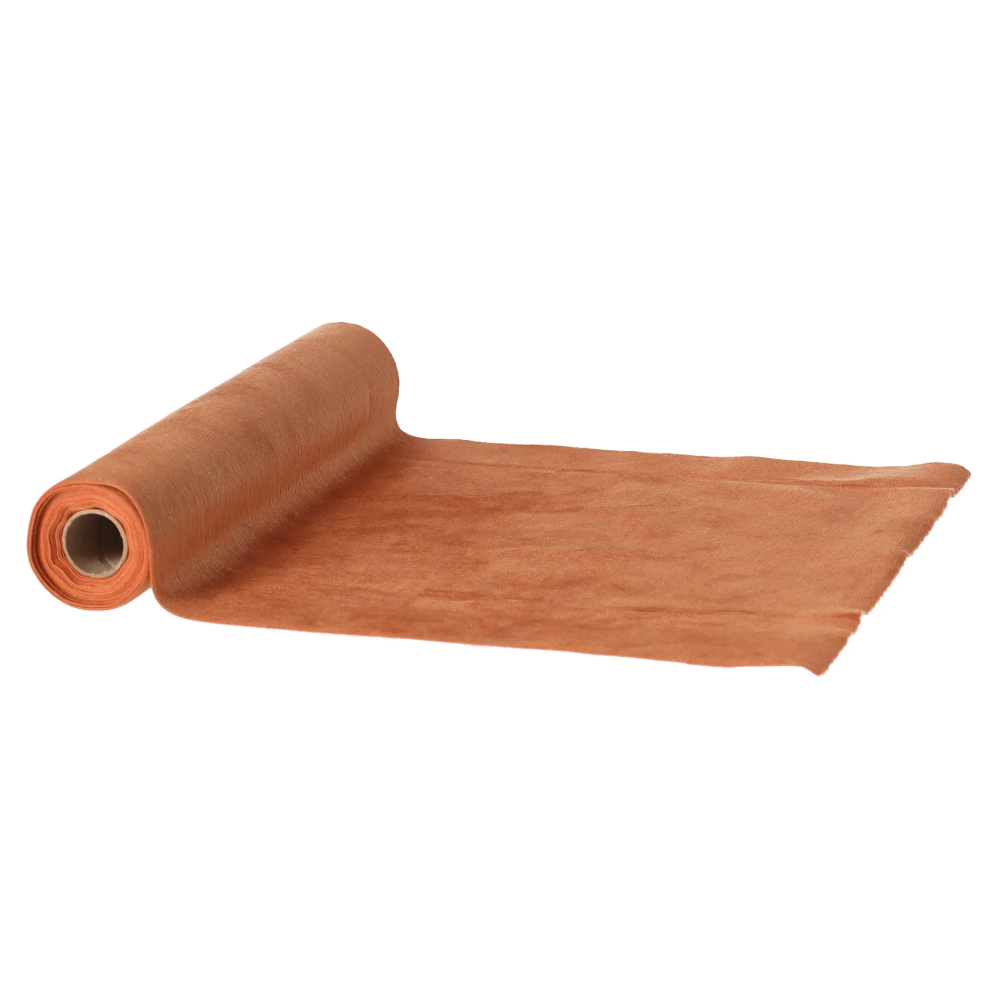 Woondecoratie>Loper velvet foil koper 28 x 300 cm