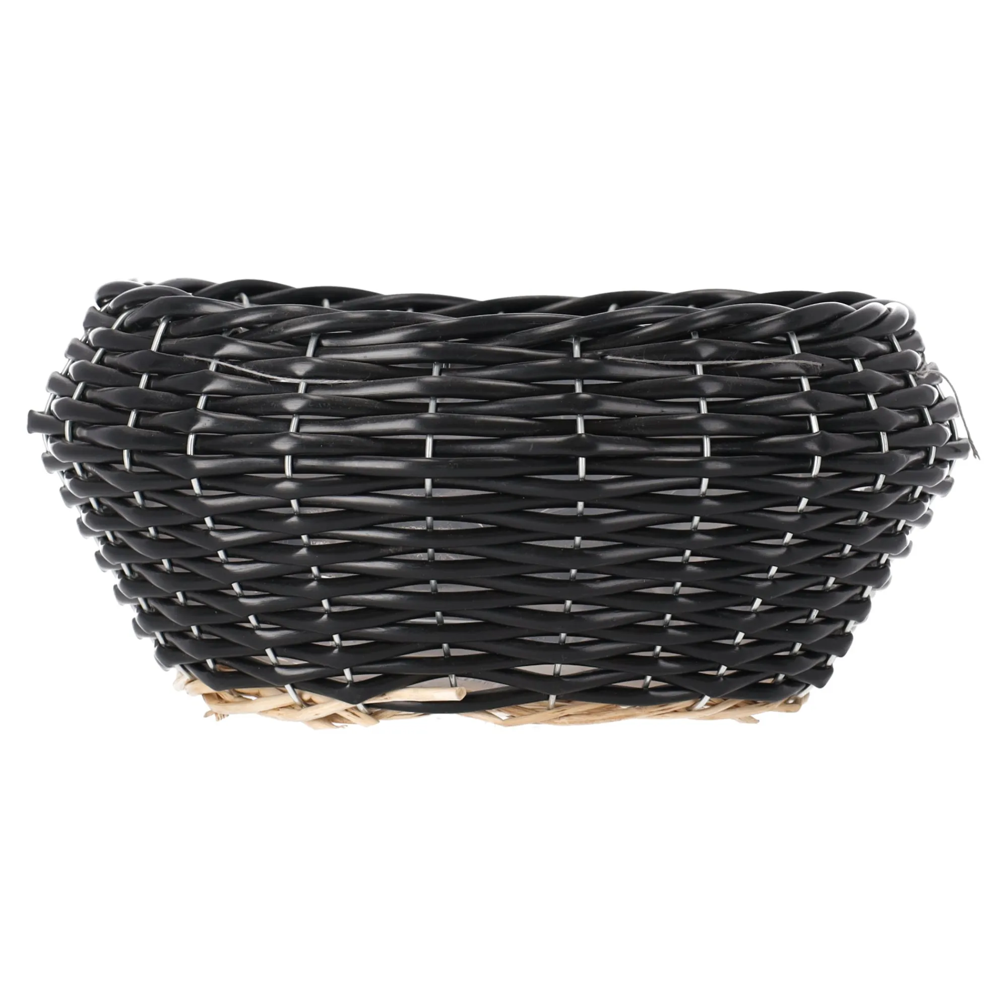 O'malley Woondecoratie>Mand riet rond zwart 24 cm