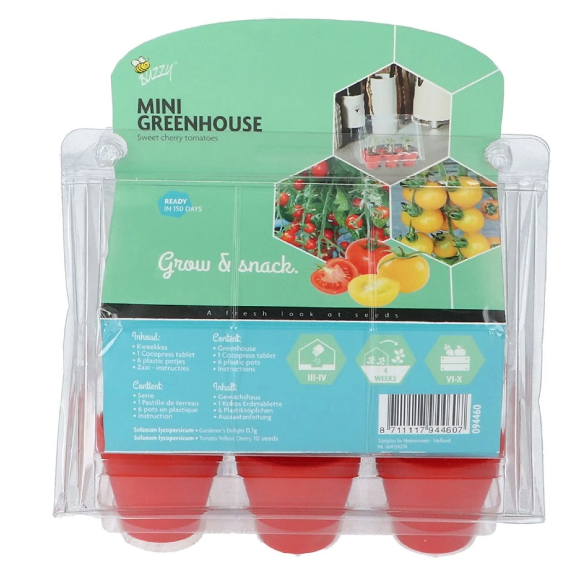 Buzzy Moestuin>Mini Greenhouse Sweet cherry tomatoes 8