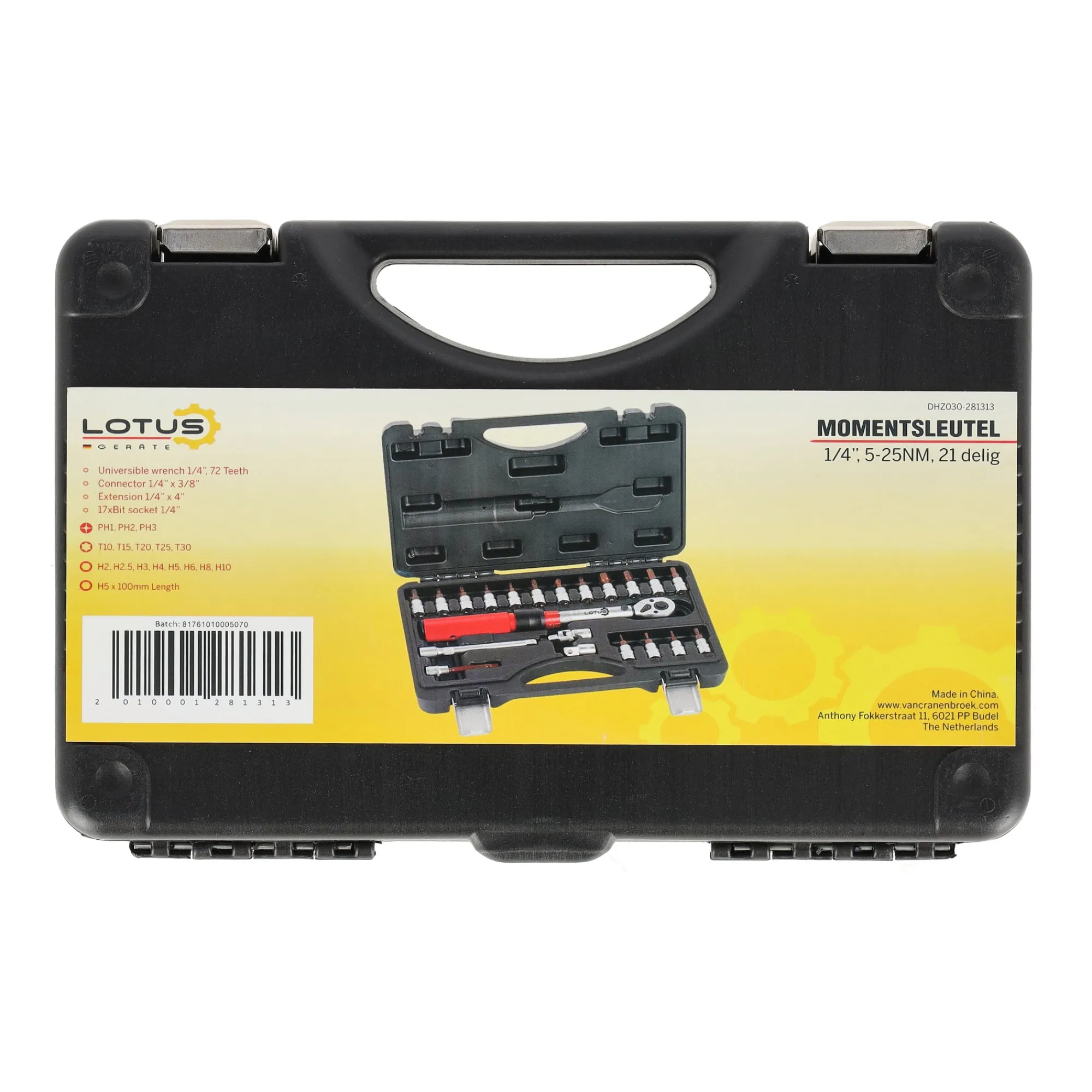 Lotus Handgereedschap>Momentsleutel 1/4 5-25 NM +set