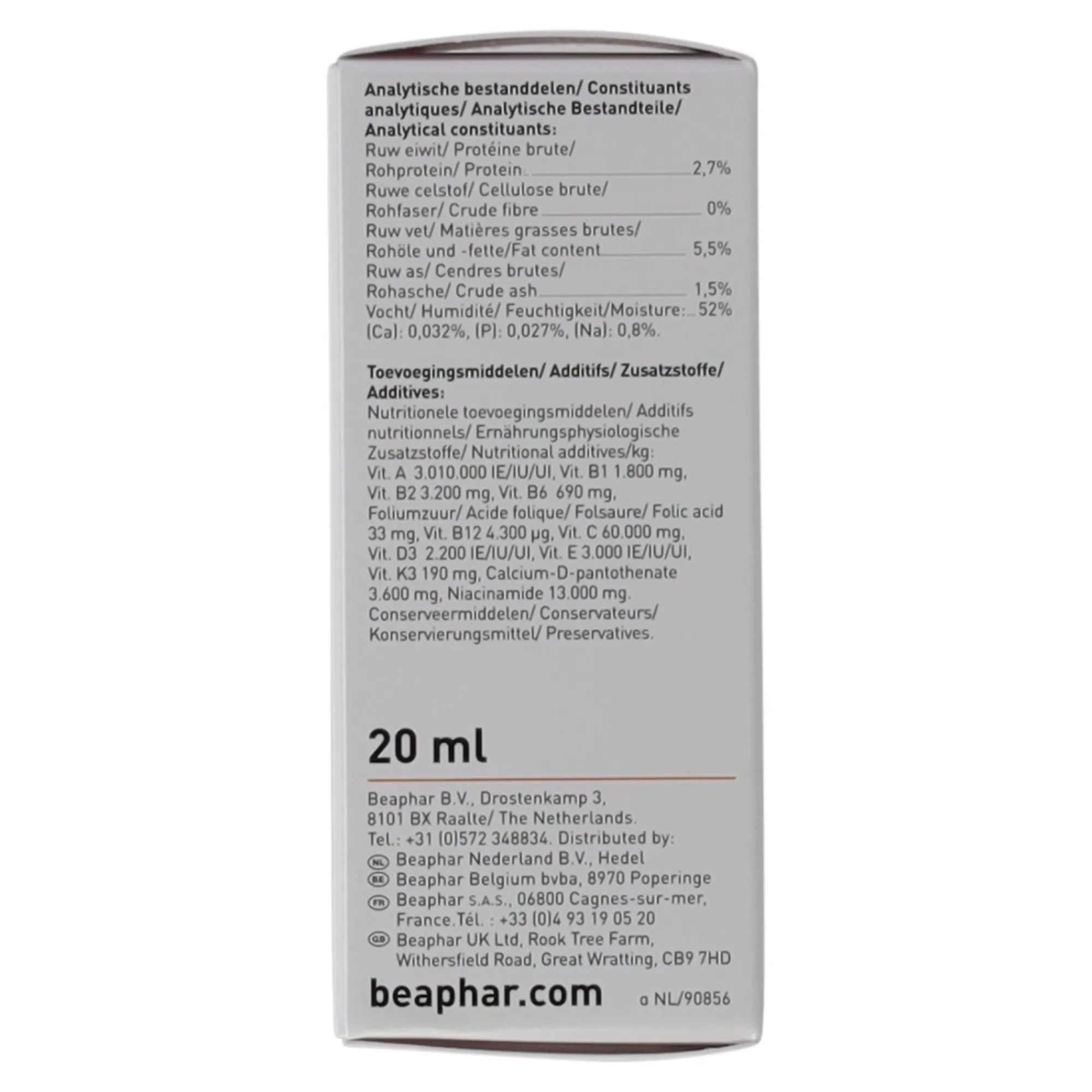 Beaphar Vogelverzorging>Multi-vitaminen papegaai 20m