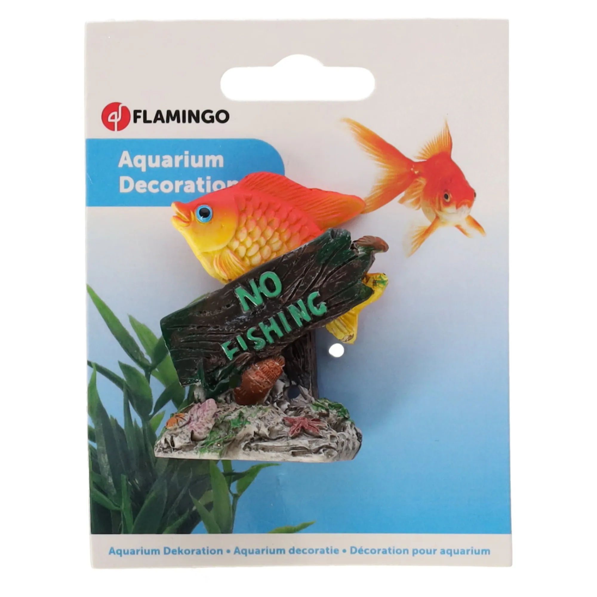Flamingo Aquariumdecoratie En Accessoires>No fishing-borden decoratie