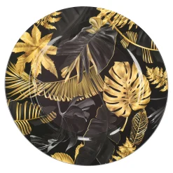O'malley Koken & Tafelen>Onderbord 33 cm blad goud zwart