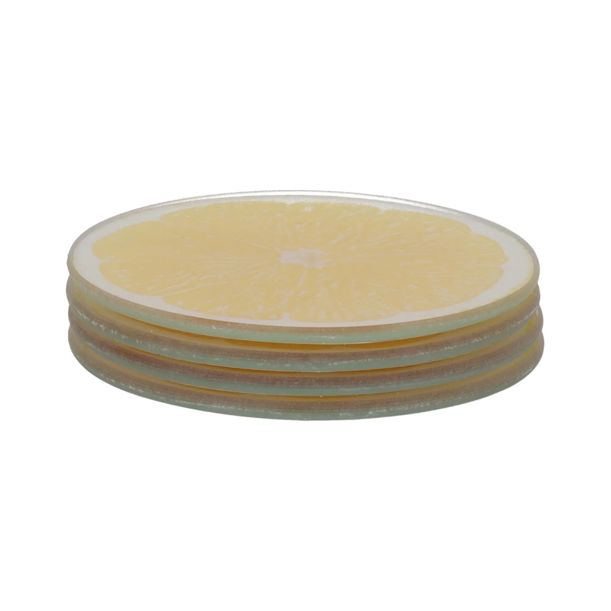 Decoris Koken & Tafelen>Onderzetter glas citrus 9 cm 4st.