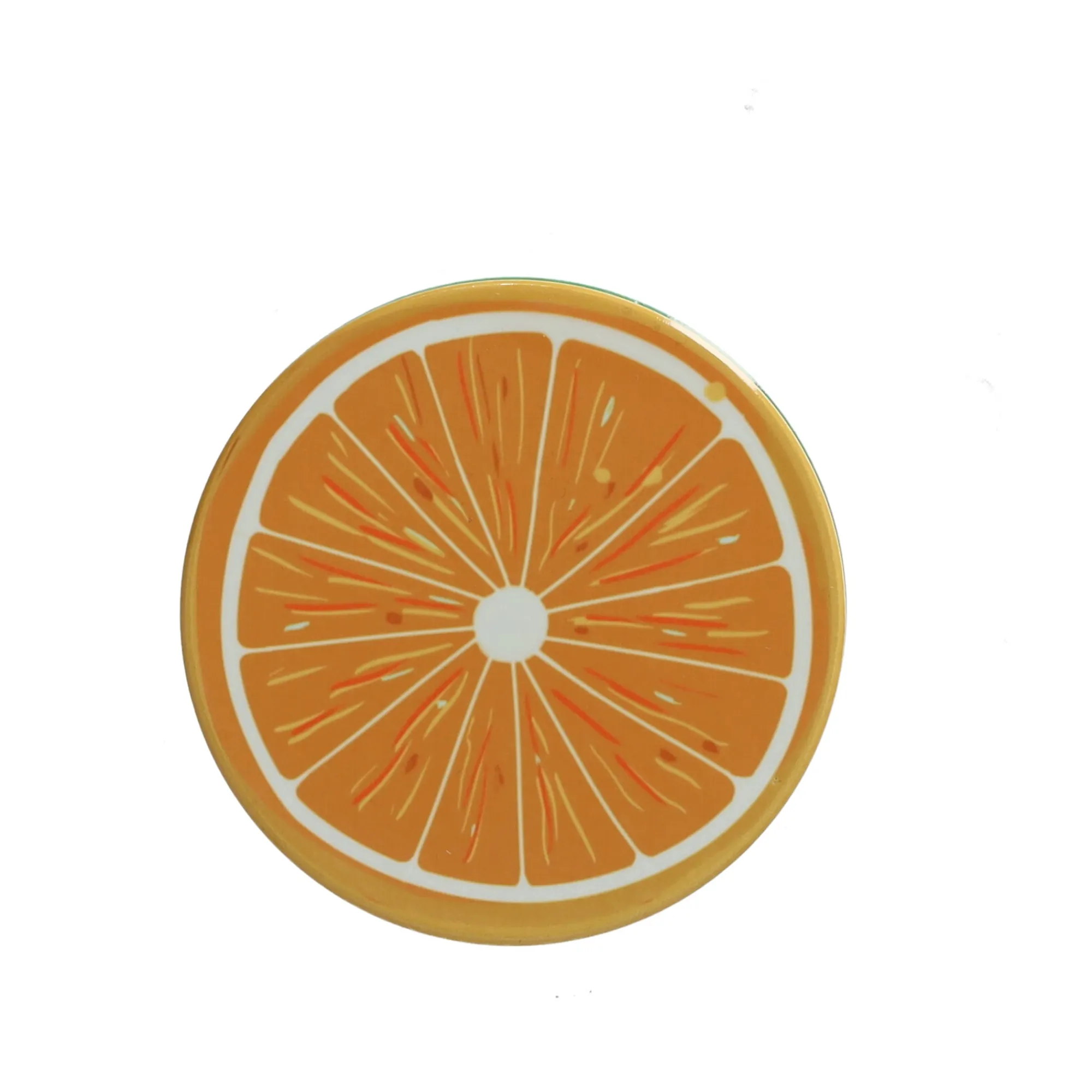 Natural Collections Koken & Tafelen>Onderzetter rond met citrusmotief 10 cm 6 assorti