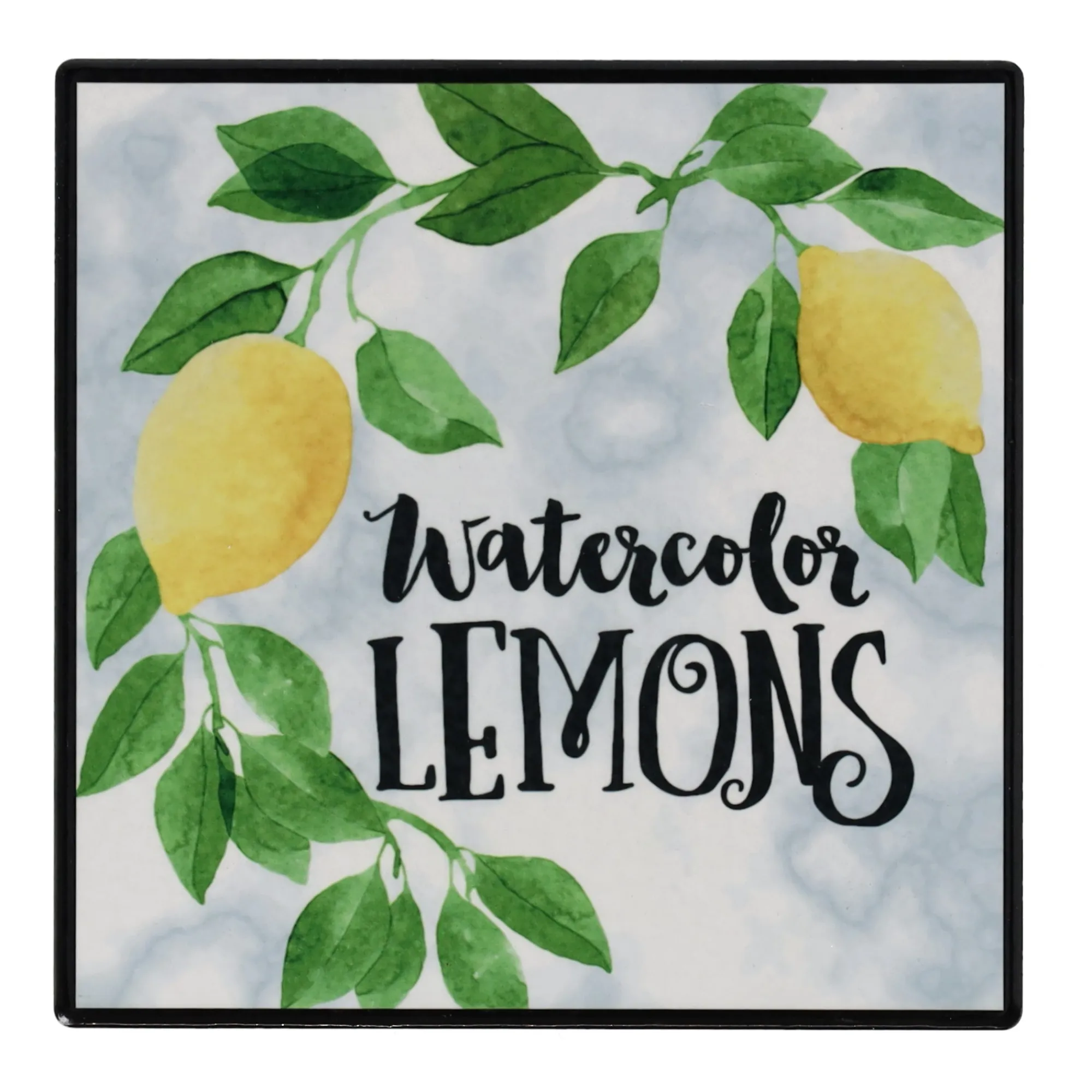 Natural Collections Koken & Tafelen>Onderzetter vierkant met citrusmotief 15 cm 6 assorti