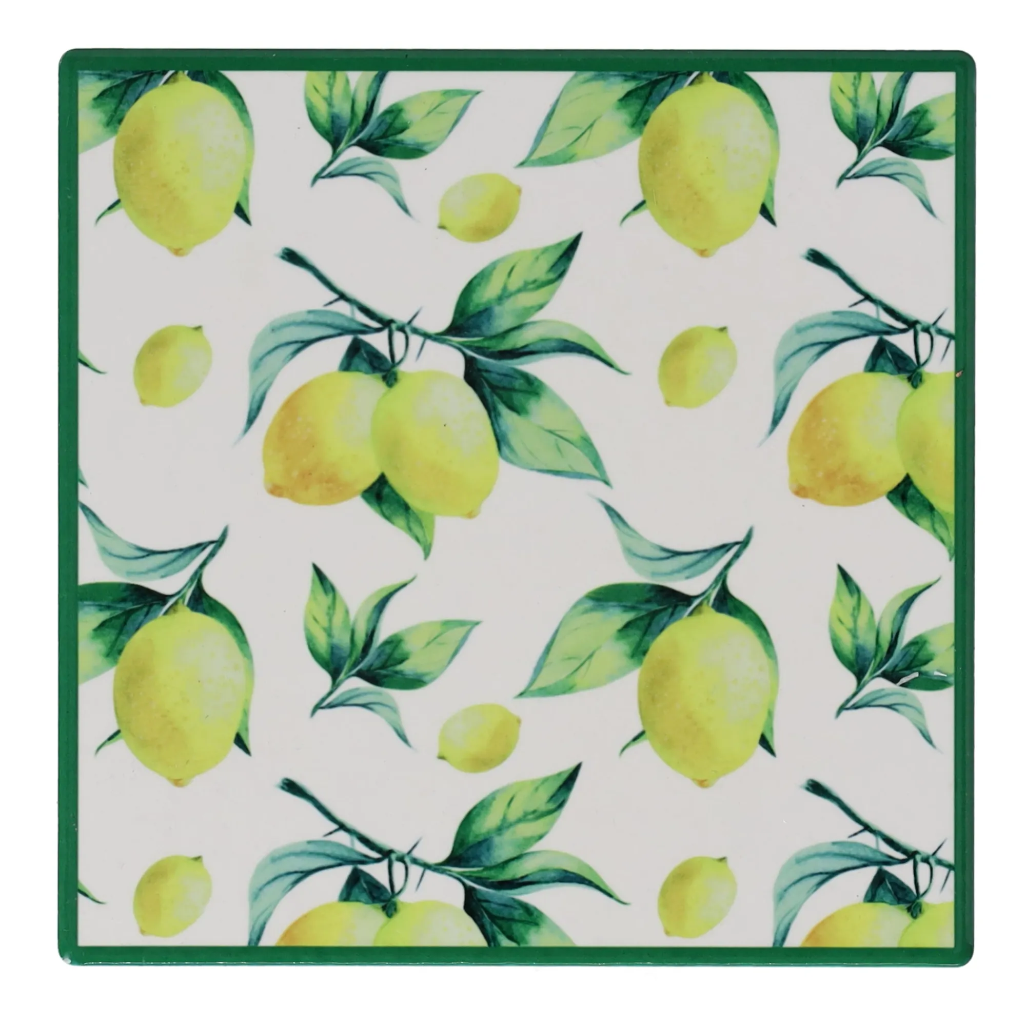 Natural Collections Koken & Tafelen>Onderzetter vierkant met citrusmotief 15 cm 6 assorti