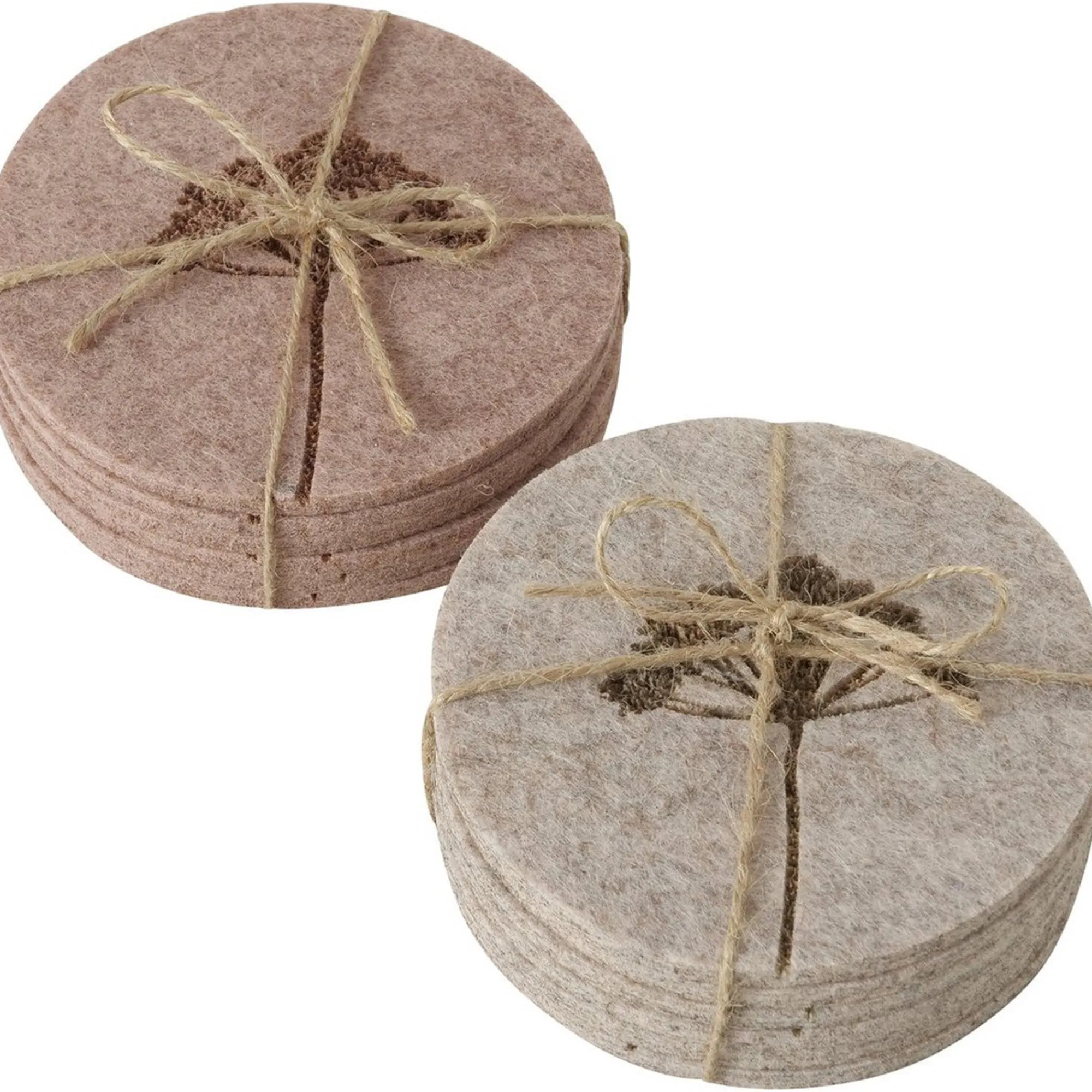 Boltze home Koken & Tafelen>Onderzetters Graser vilt 10 cm 6st. 2 assorti
