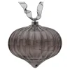 O'malley Kerstdecoratie>Ornament met lint grijs 21 cm 20 LED-warmwit