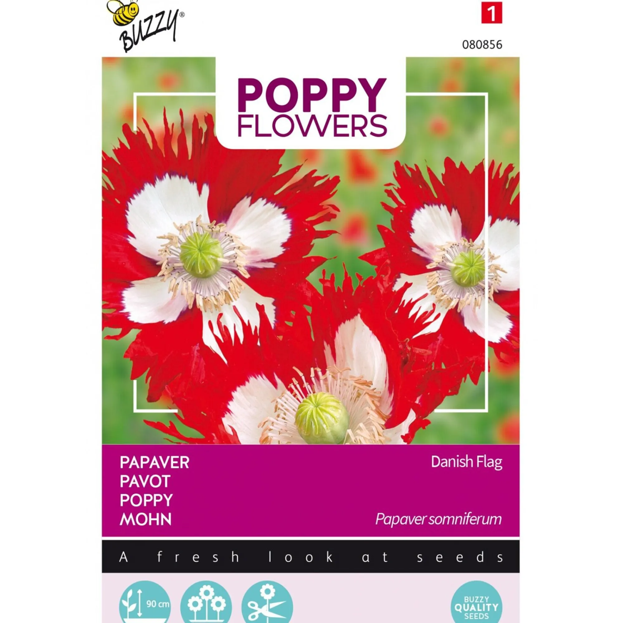 Buzzy Moestuin>Papaver Deense vlag