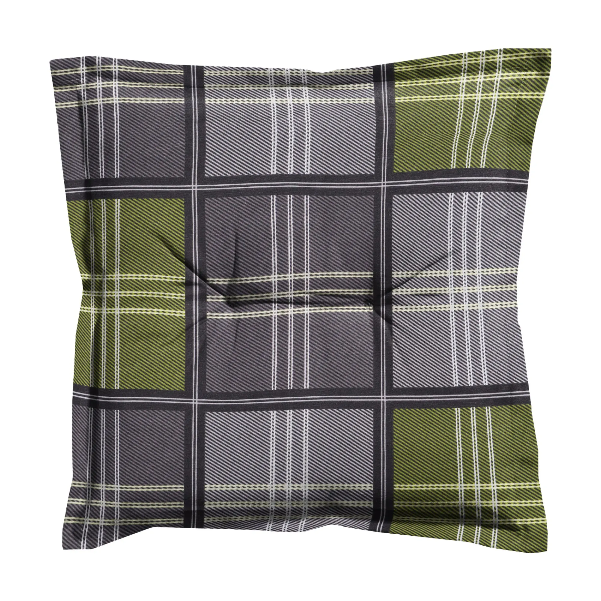 Madison Tuinkussens>Patchy olive hocker 50x50