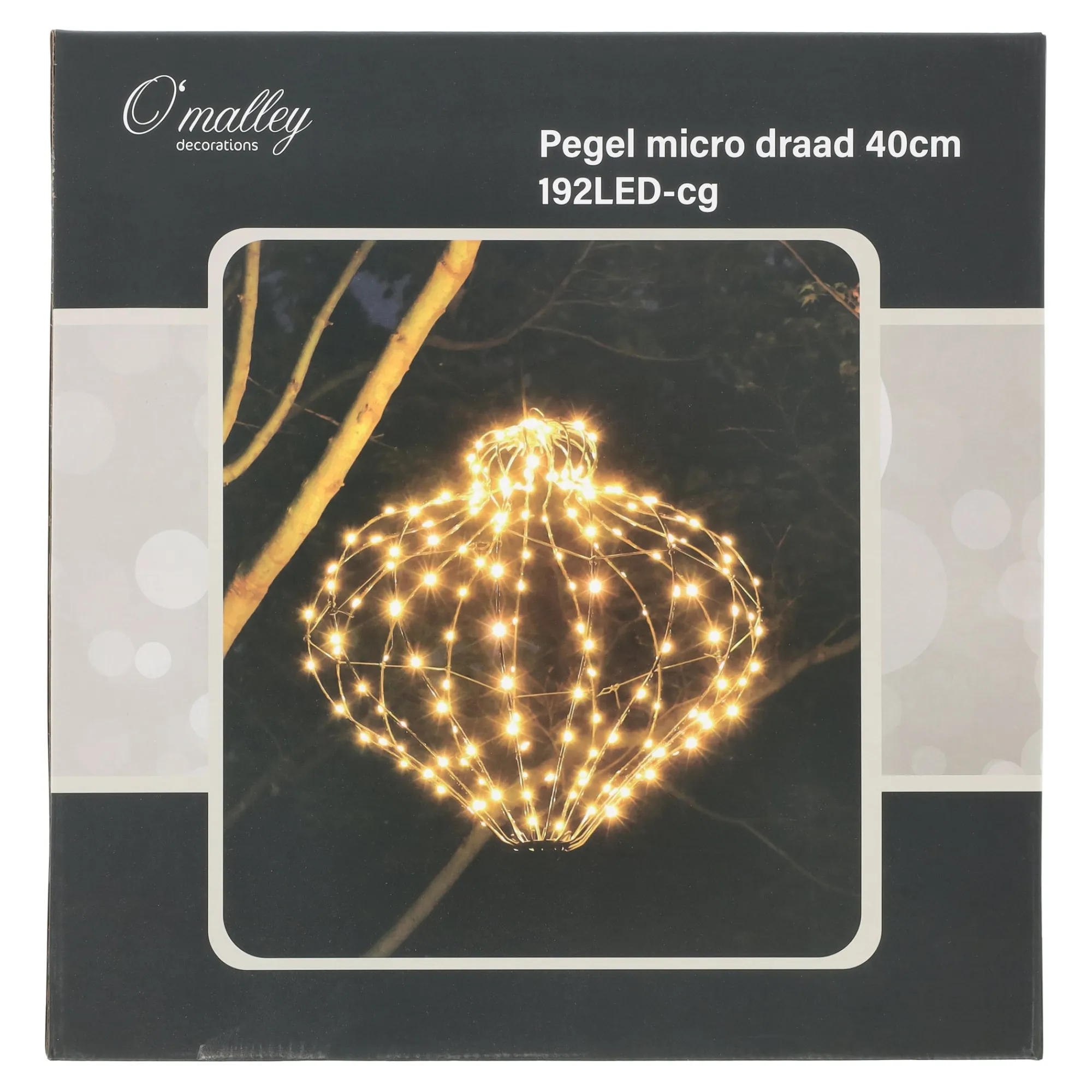 O'malley Kerstdecoratie|Kerstverlichting>Pegel micro draad 40 cm 192LED-cg