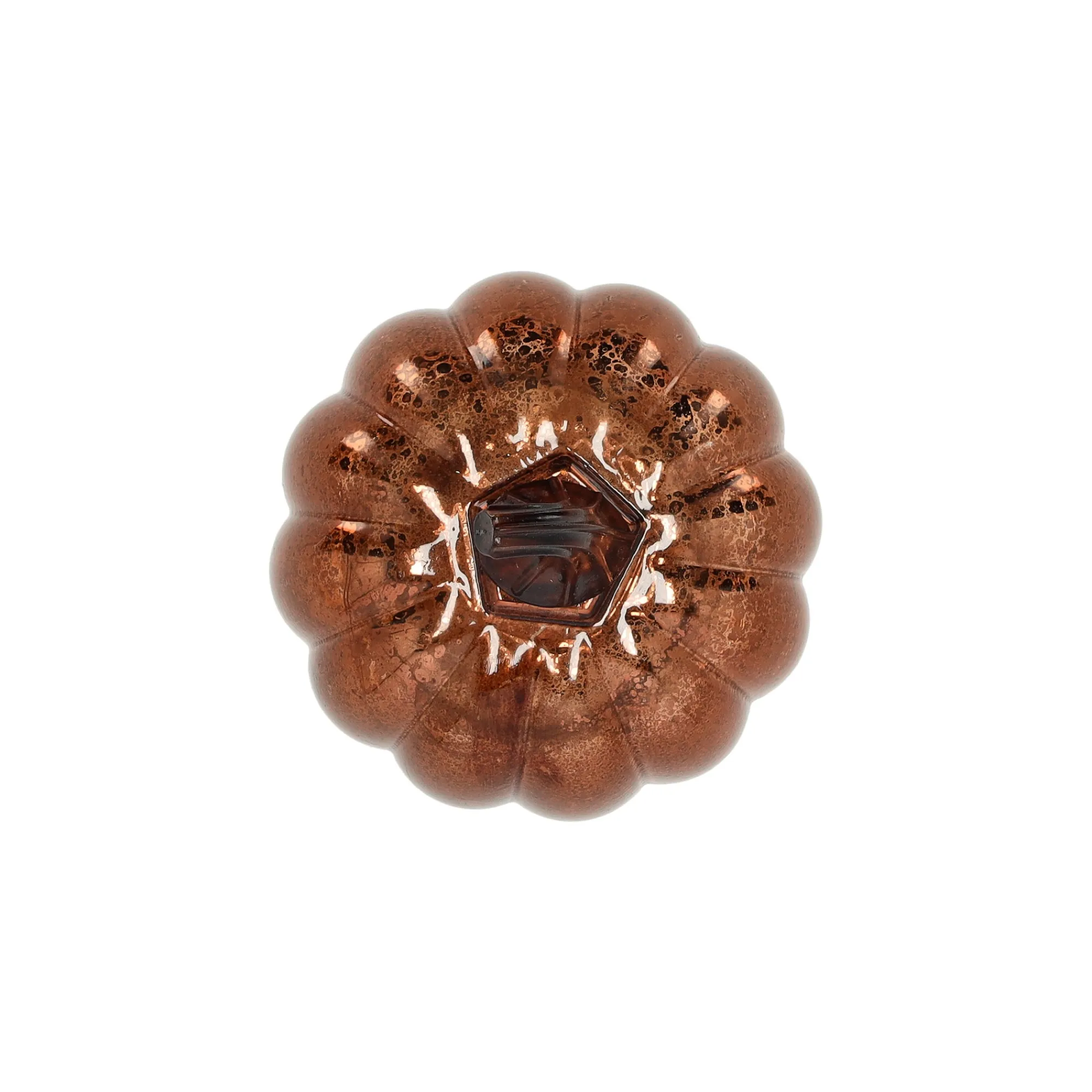 O'malley Woondecoratie>Pompoen glas led bruin 11cm