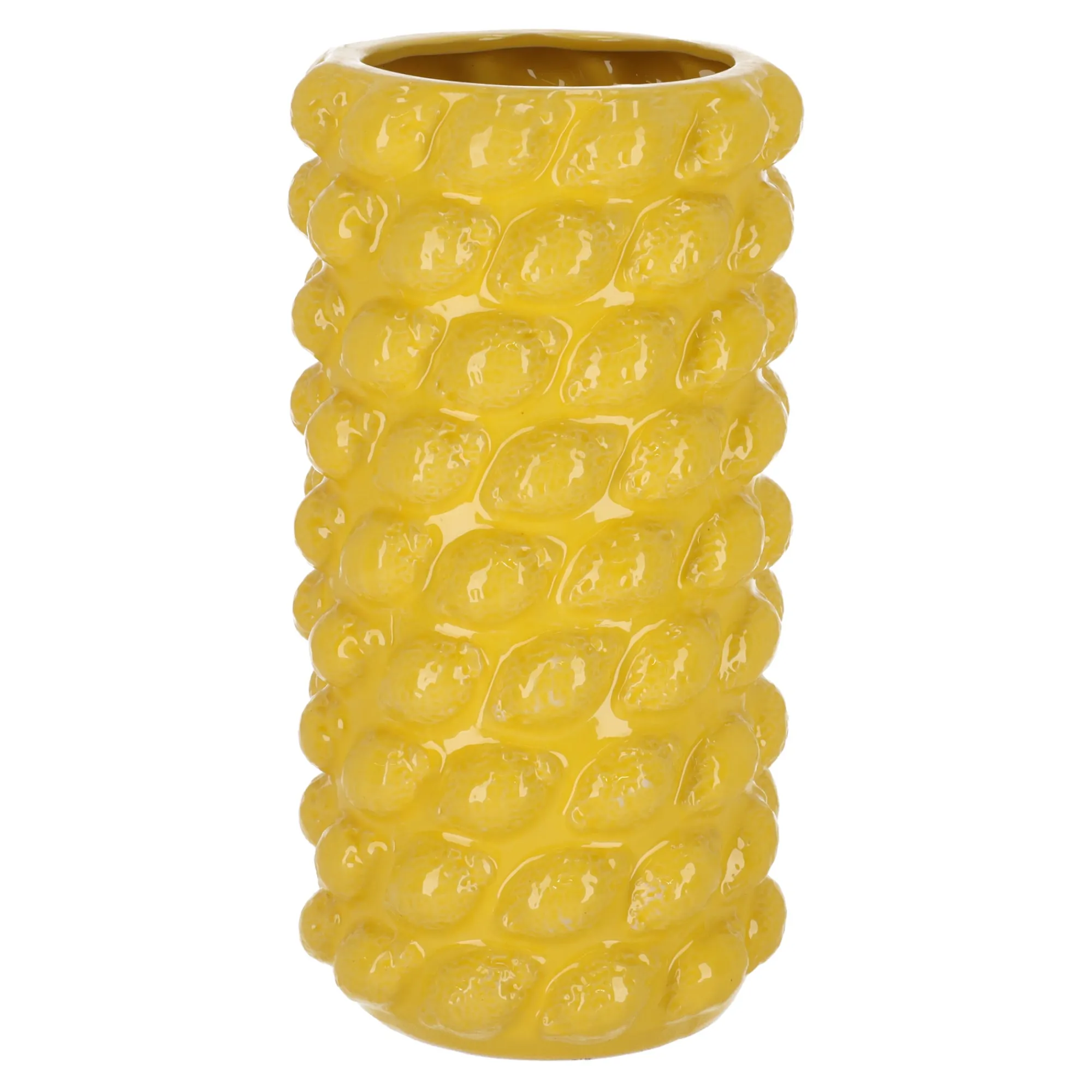 Natural Collections Vazen En Potten>Pot citroen keramiek geel 19 x 11 cm