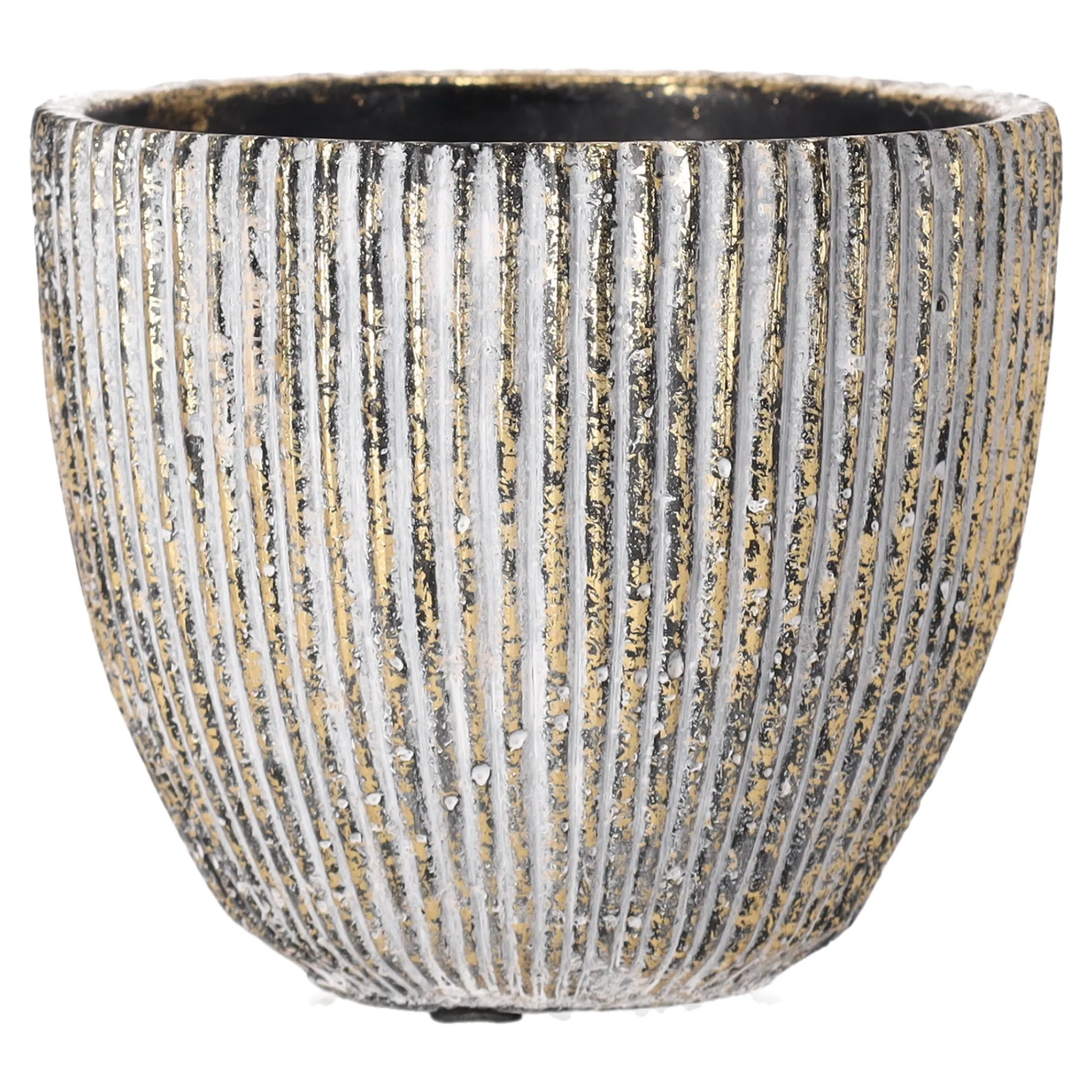 Mega Collections Vazen En Potten>Pot Egg Cosmic Gold 14 cm