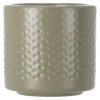 Mica Decorations Vazen En Potten>Pot Era rond groen relief 7 x 7 cm