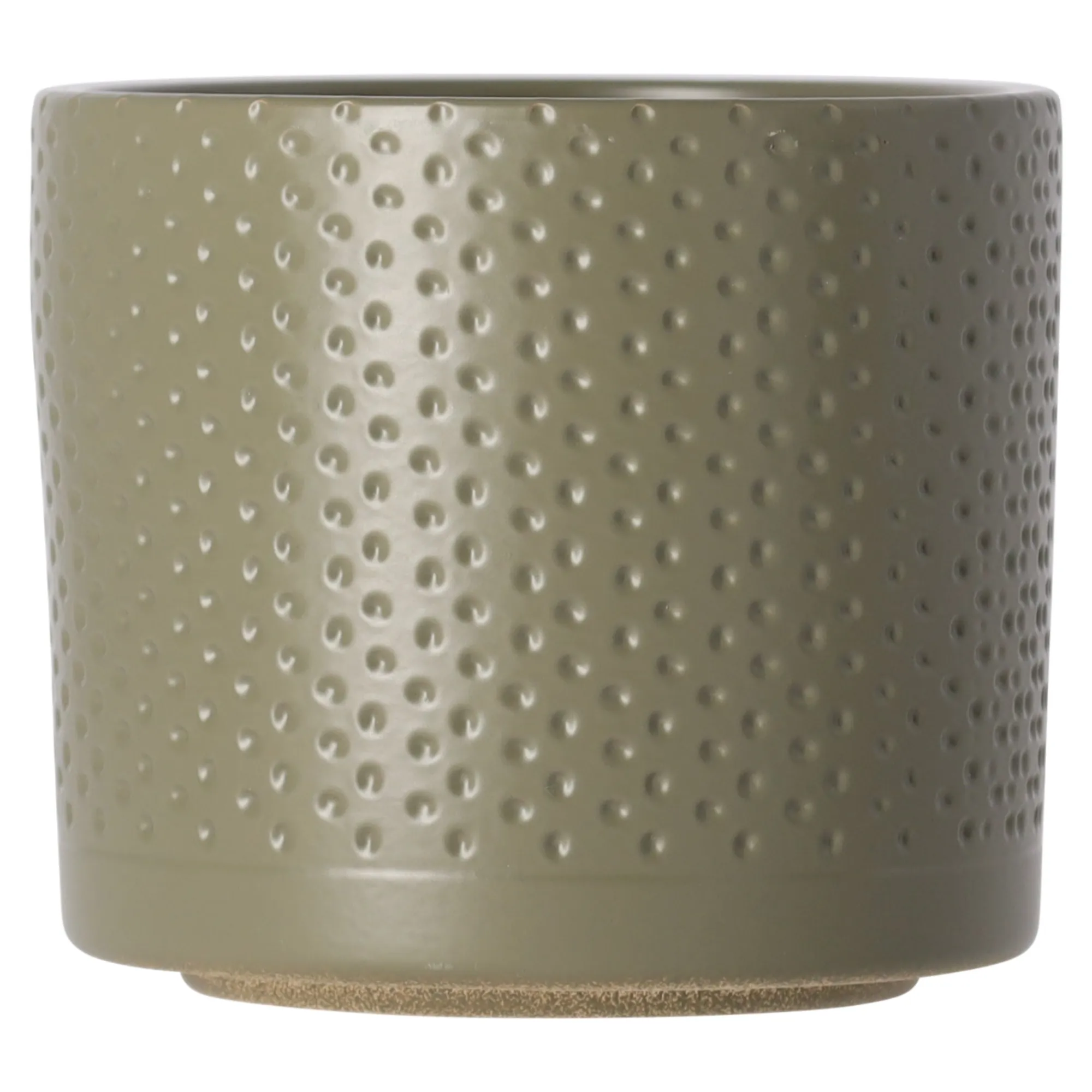 Mica Decorations Vazen En Potten>Pot Era rond groen relief 9 x 10 cm