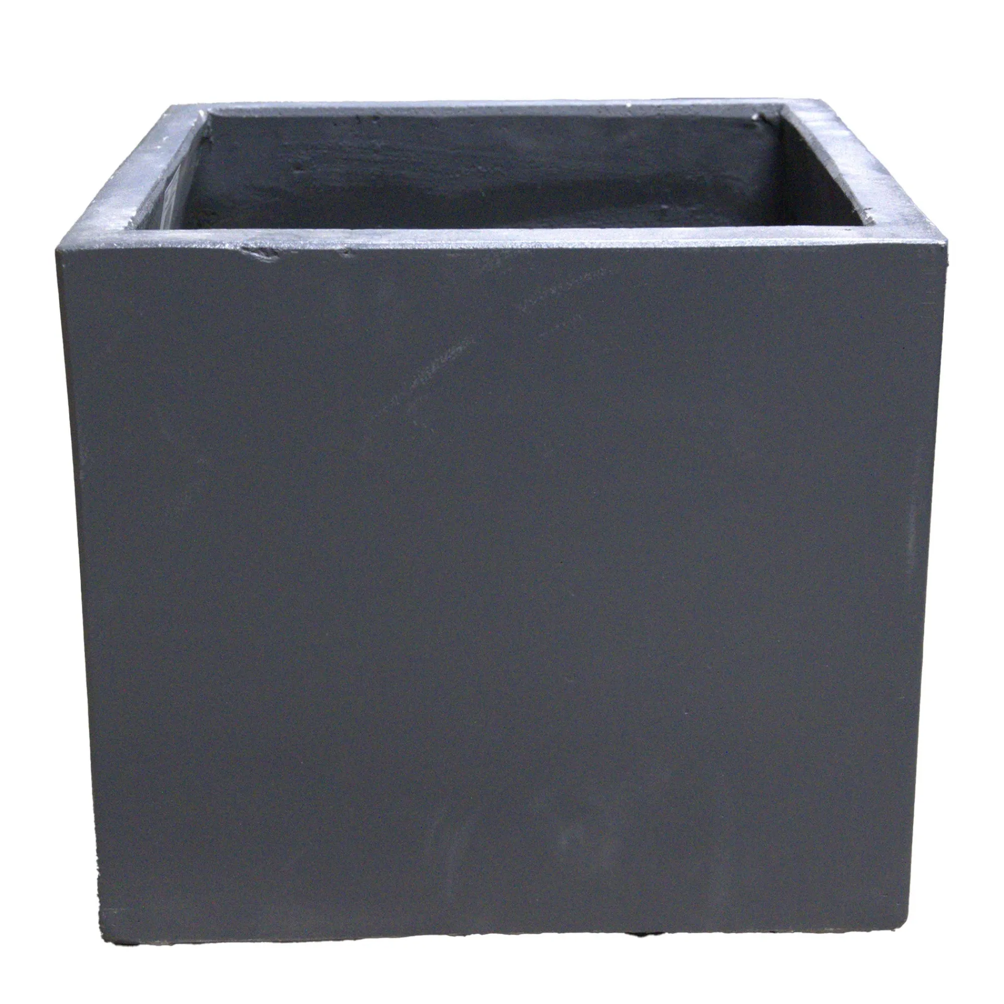 Mega Collections Tuindecoratie>Pot Smooth Cubi Lead 23 cm