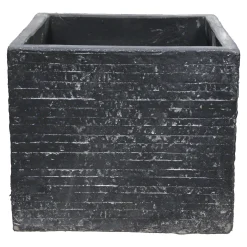 Mega Collections Tuindecoratie>Pot Utah cubi graphite 23 cm