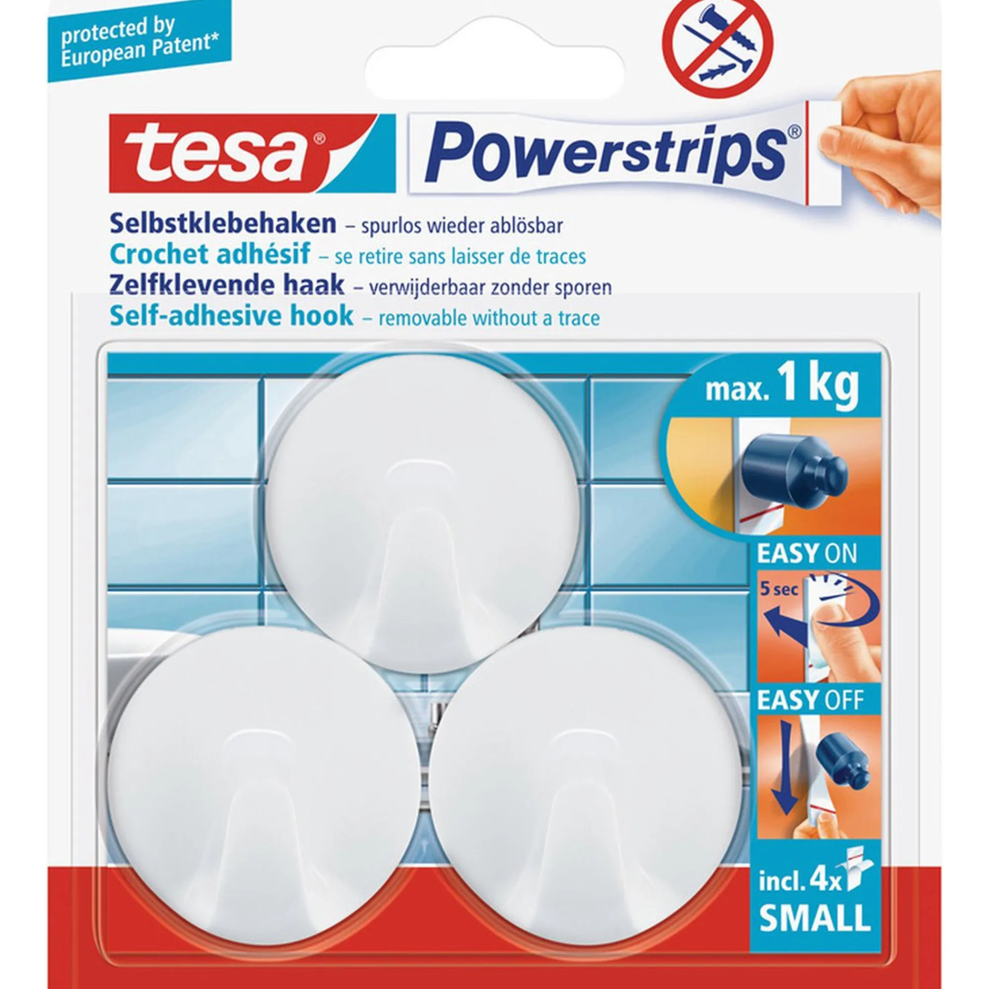 Tesa Bouw>Powerstrips haak S rond wit