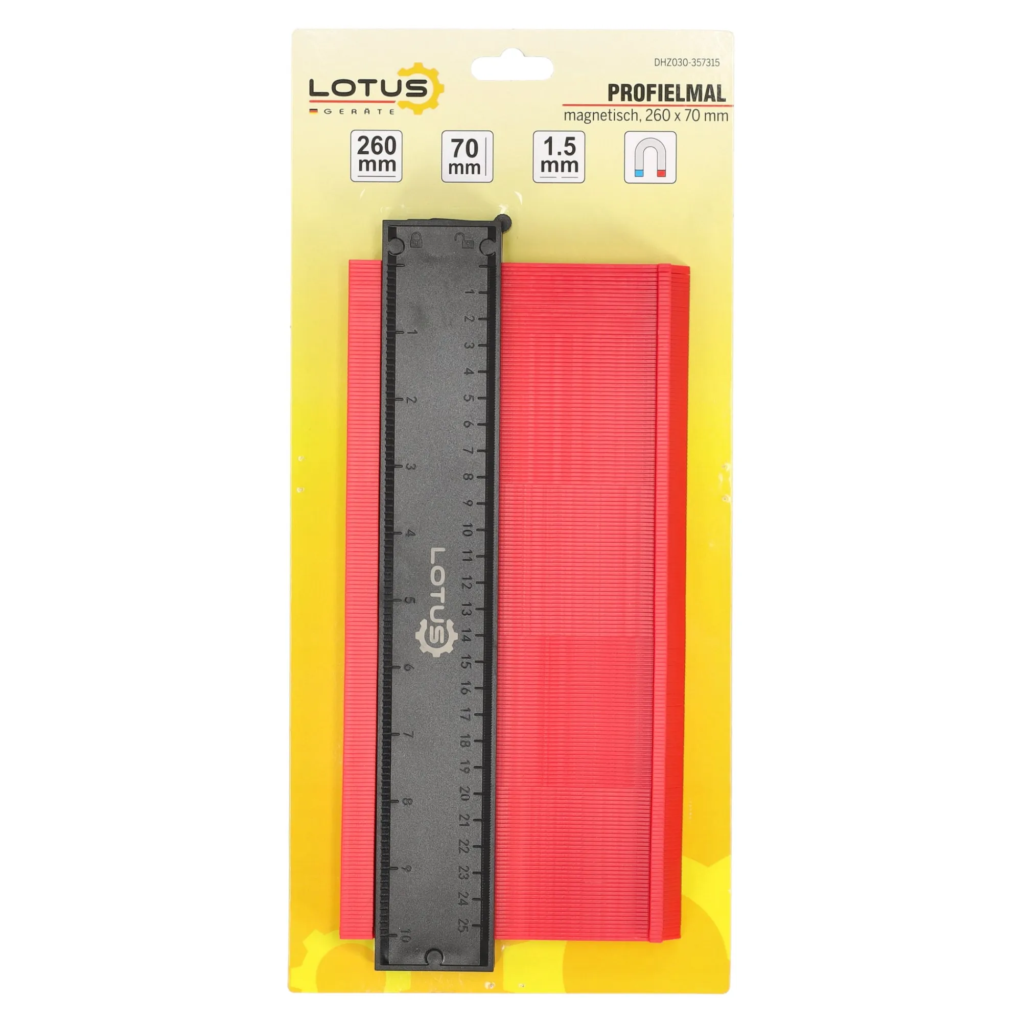 Lotus Handgereedschap>Profielmal magnetisch 260x70mm